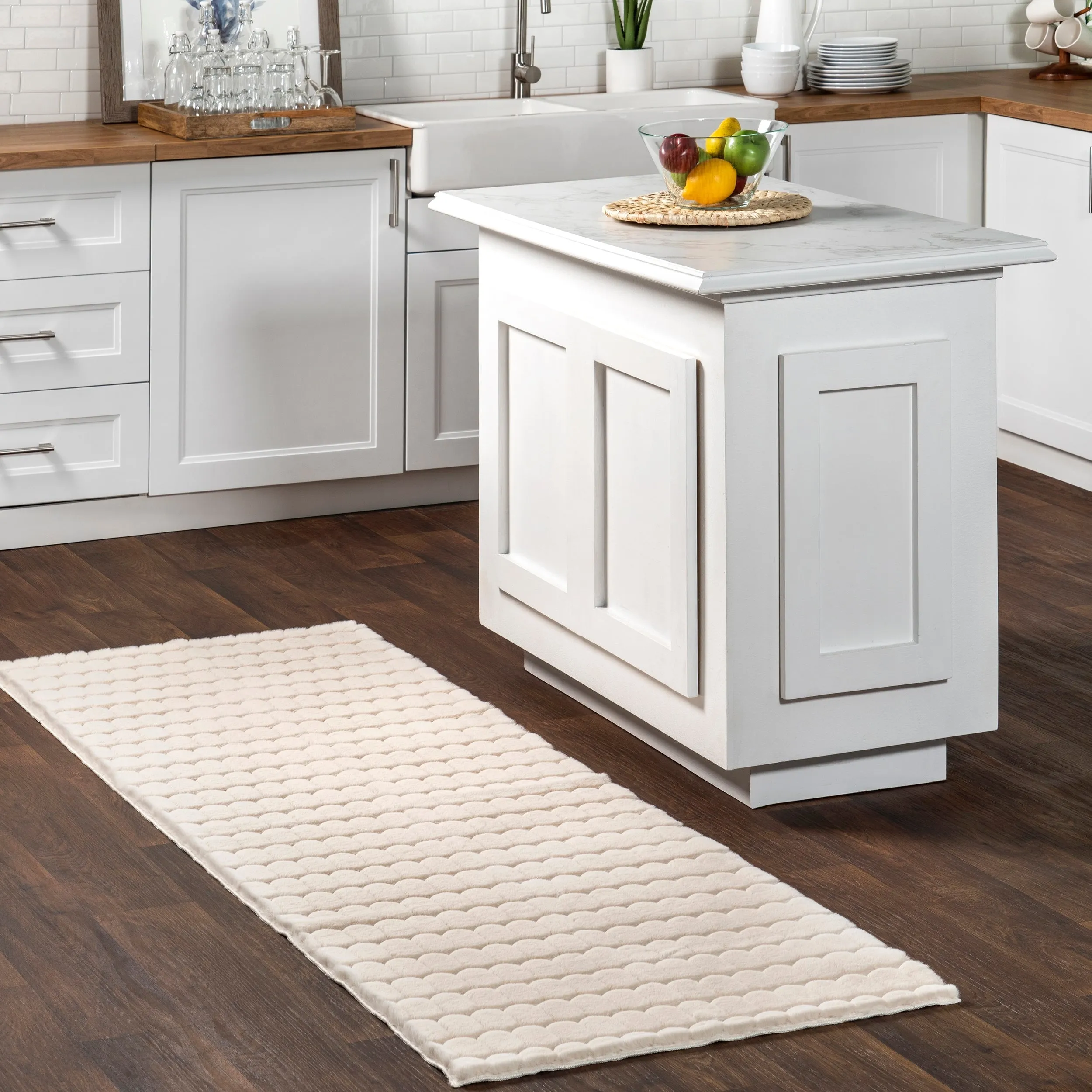 Nuloom Nia SuperiorWash Tile Faux Rabbit Machine Washable Area Rug