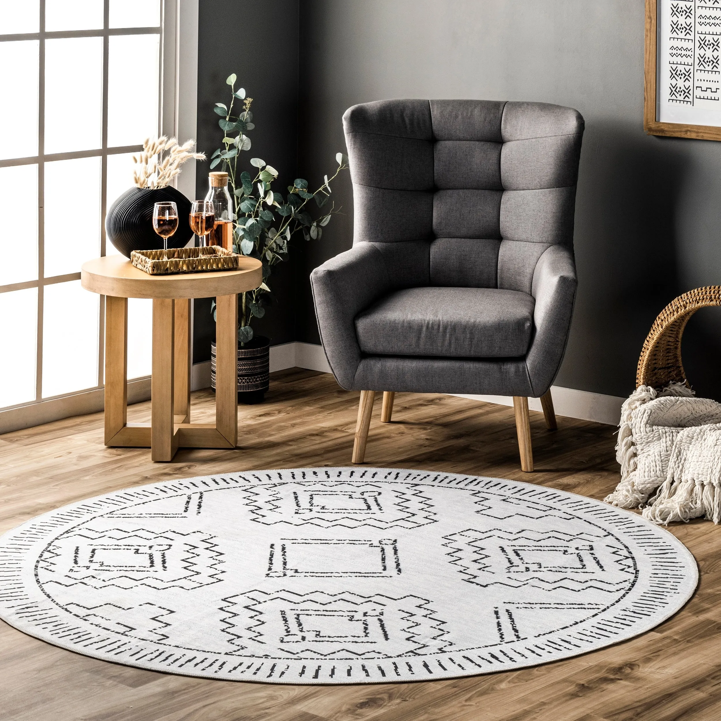 Nuloom Noa SpinClean Machine Washable Tribal Moroccan Area Rug