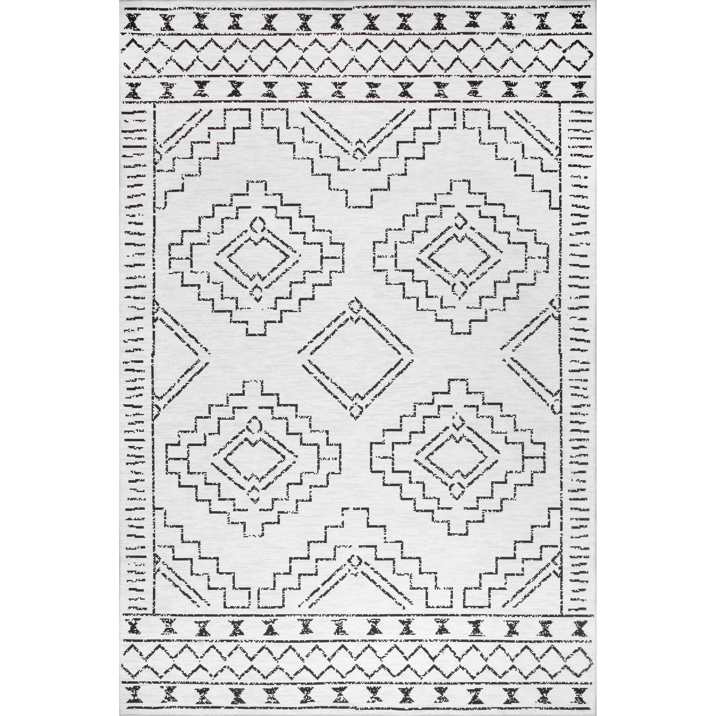 Nuloom Noa SpinClean Machine Washable Tribal Moroccan Area Rug