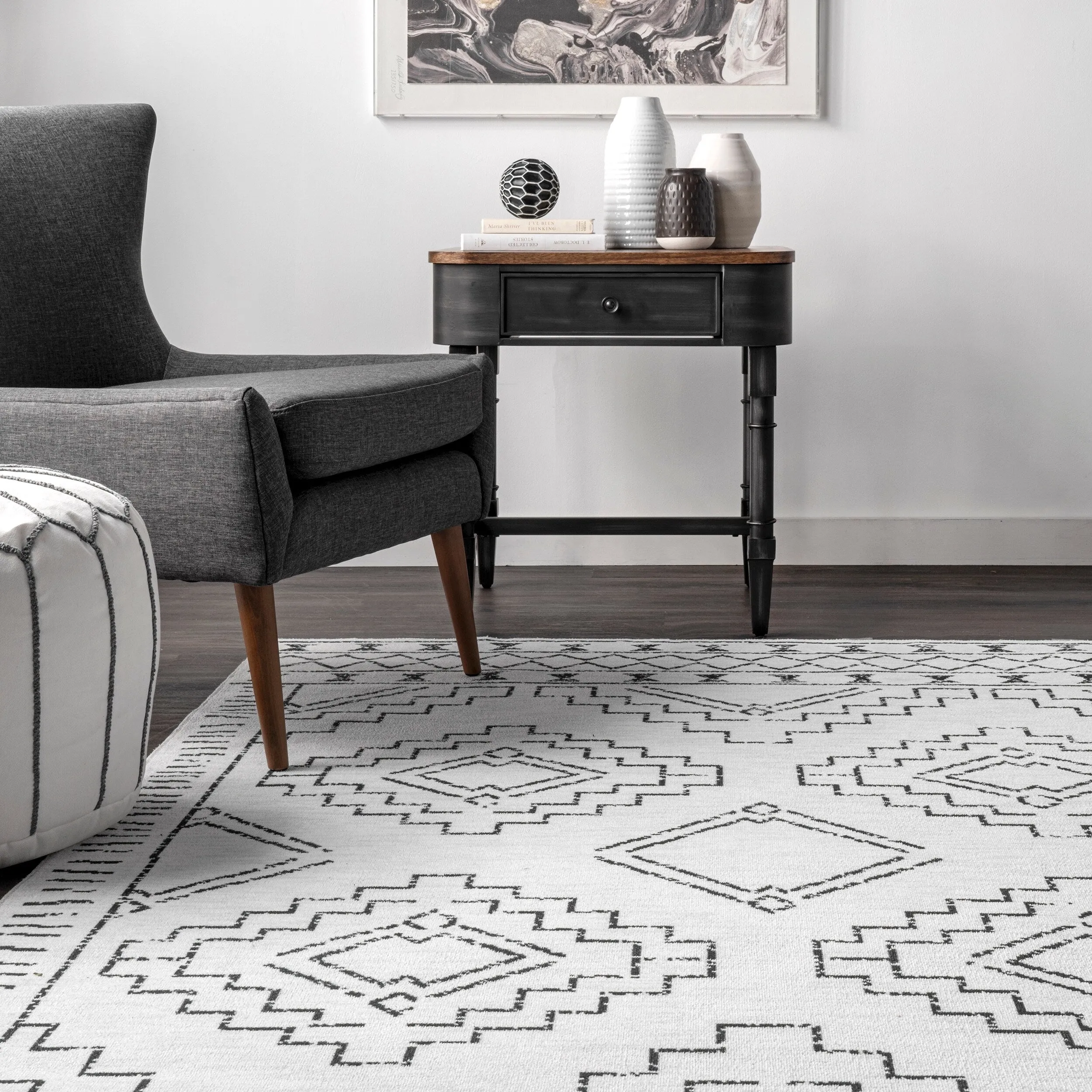 Nuloom Noa SpinClean Machine Washable Tribal Moroccan Area Rug