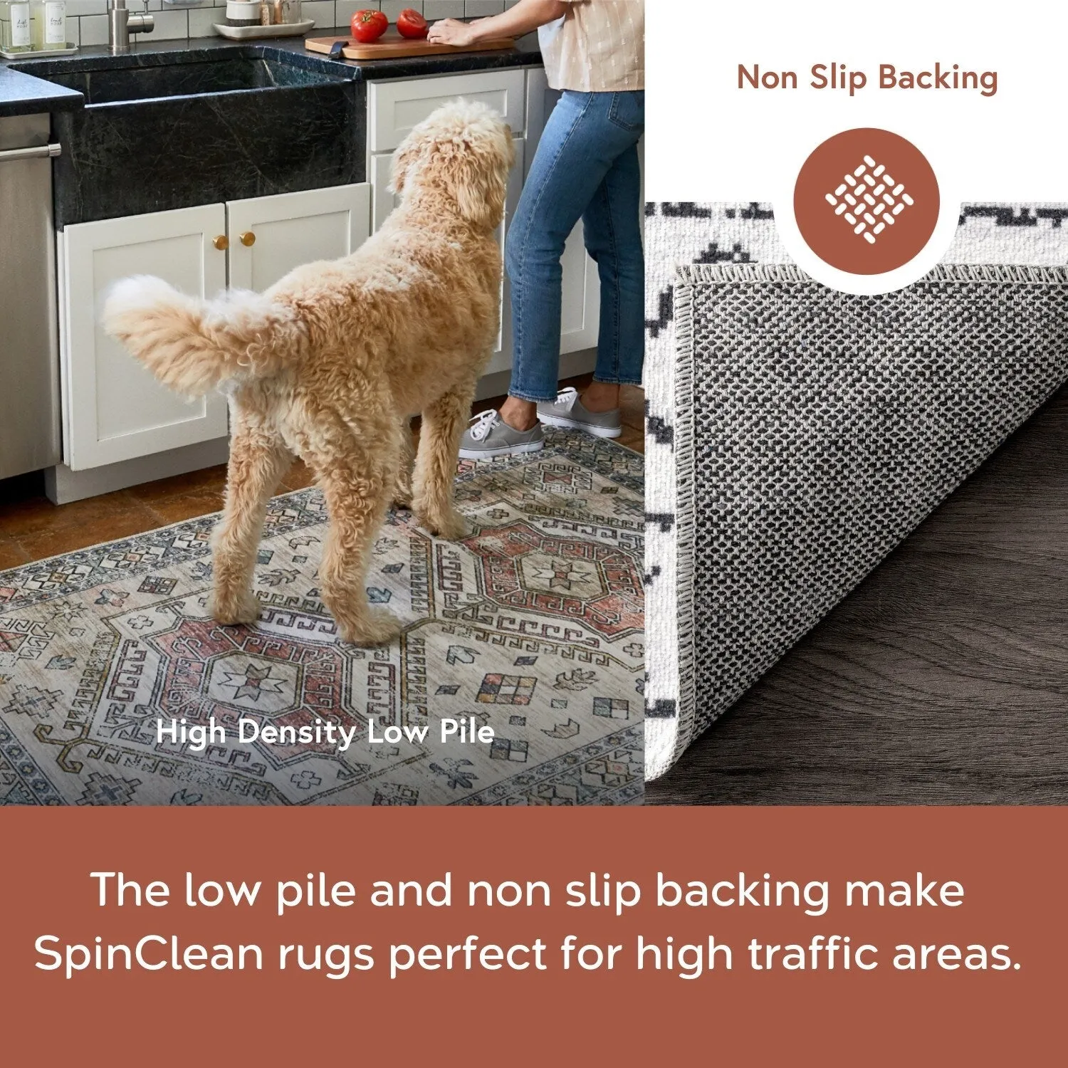 Nuloom Noa SpinClean Machine Washable Tribal Moroccan Area Rug