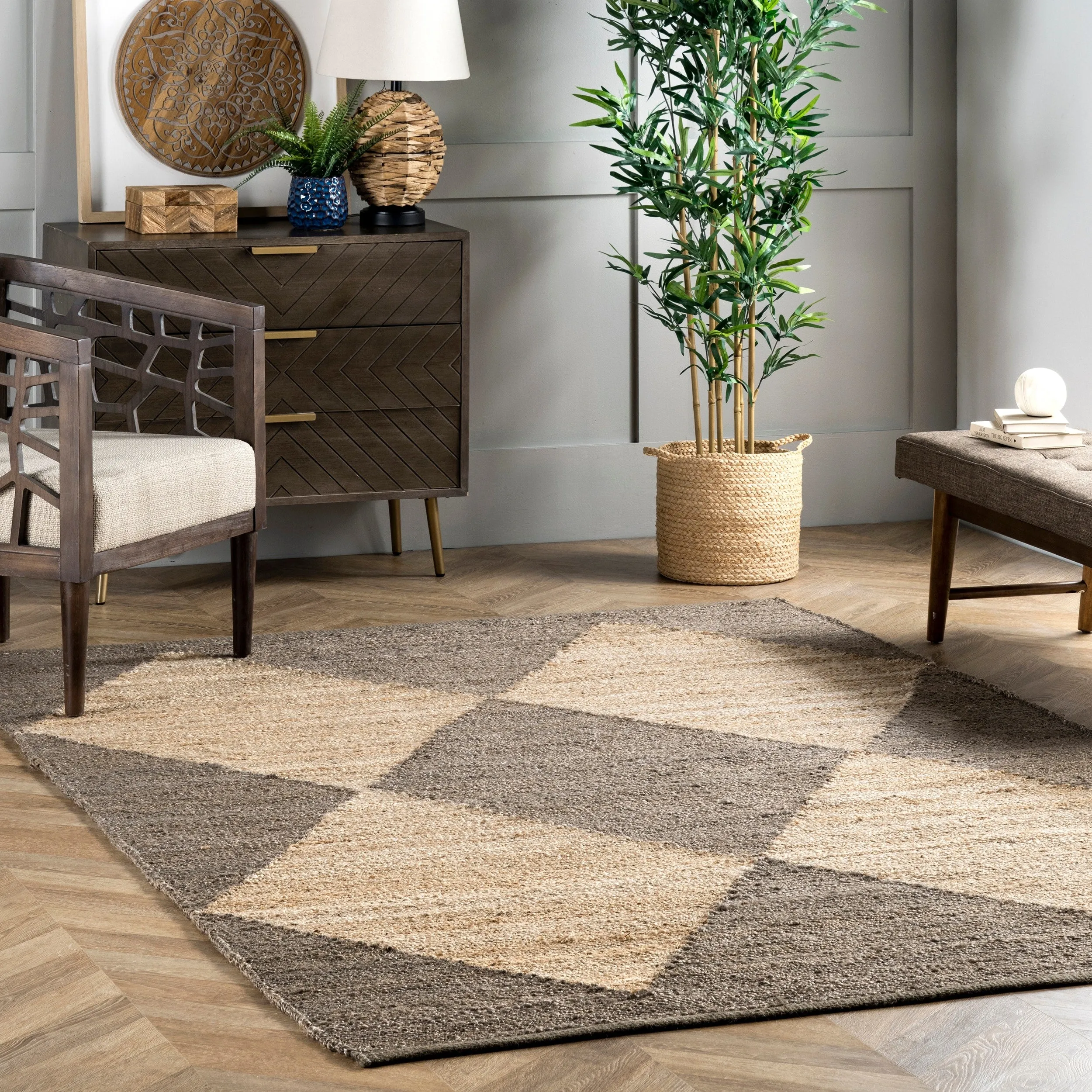 Nuloom Pandora Diamond Jute Area Rug