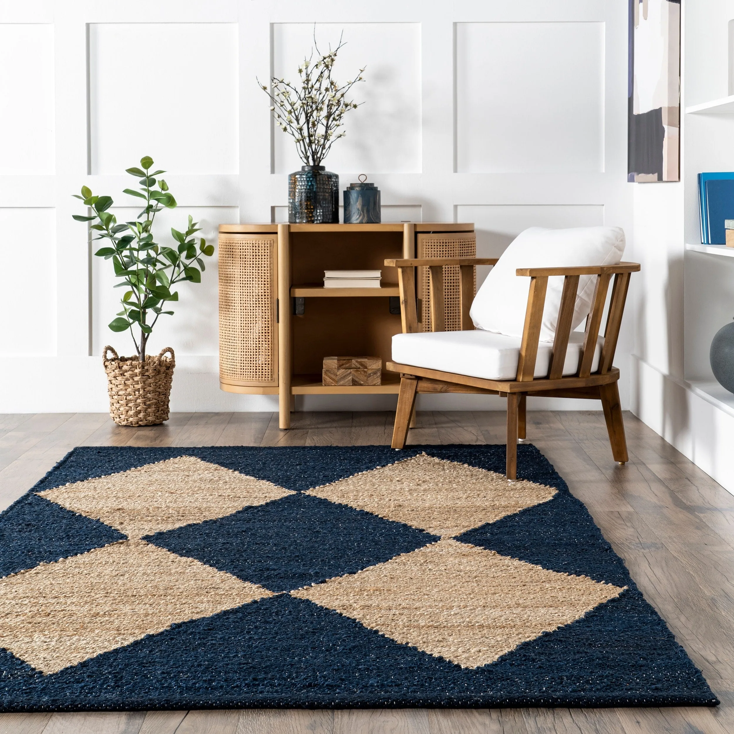 Nuloom Pandora Diamond Jute Area Rug