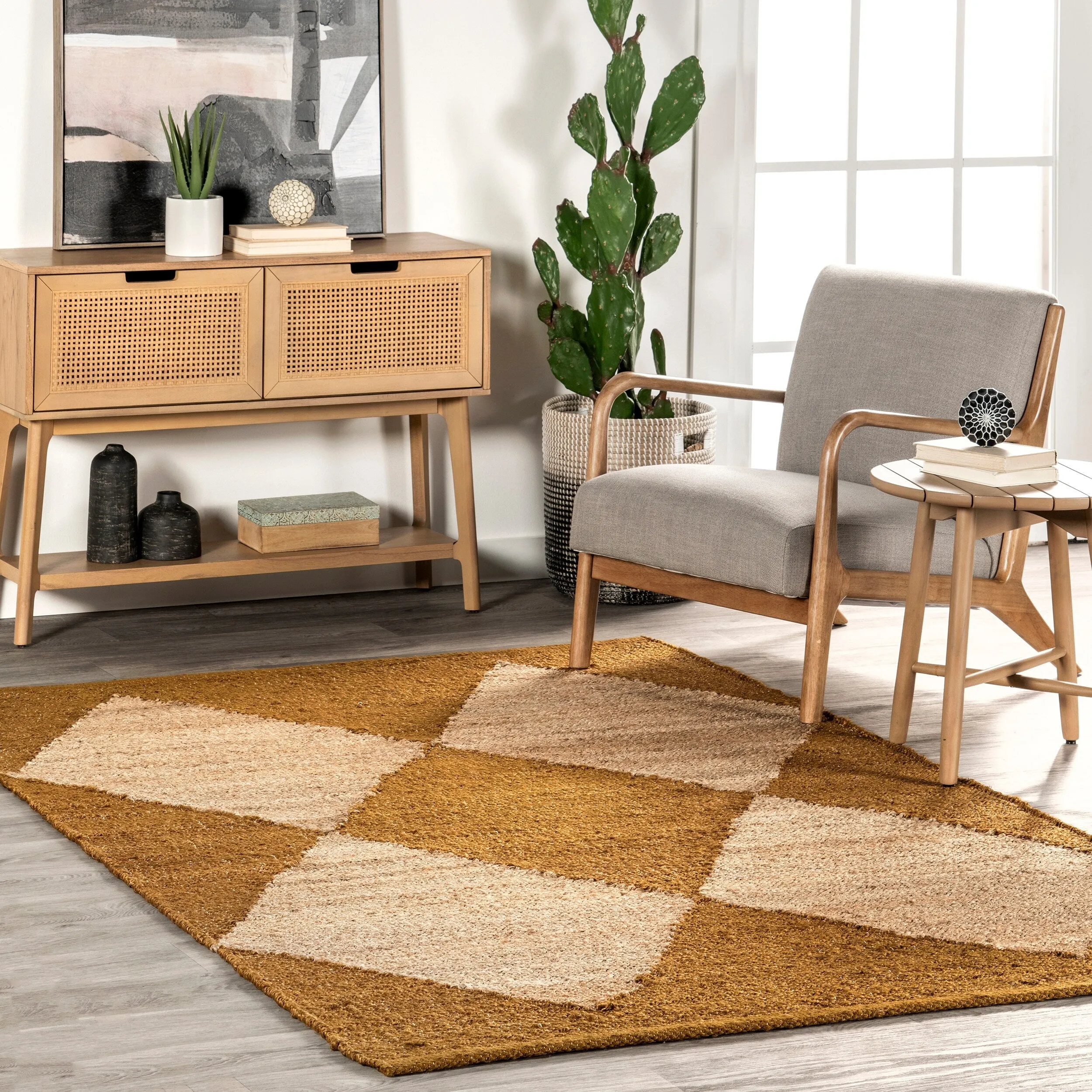 Nuloom Pandora Diamond Jute Area Rug