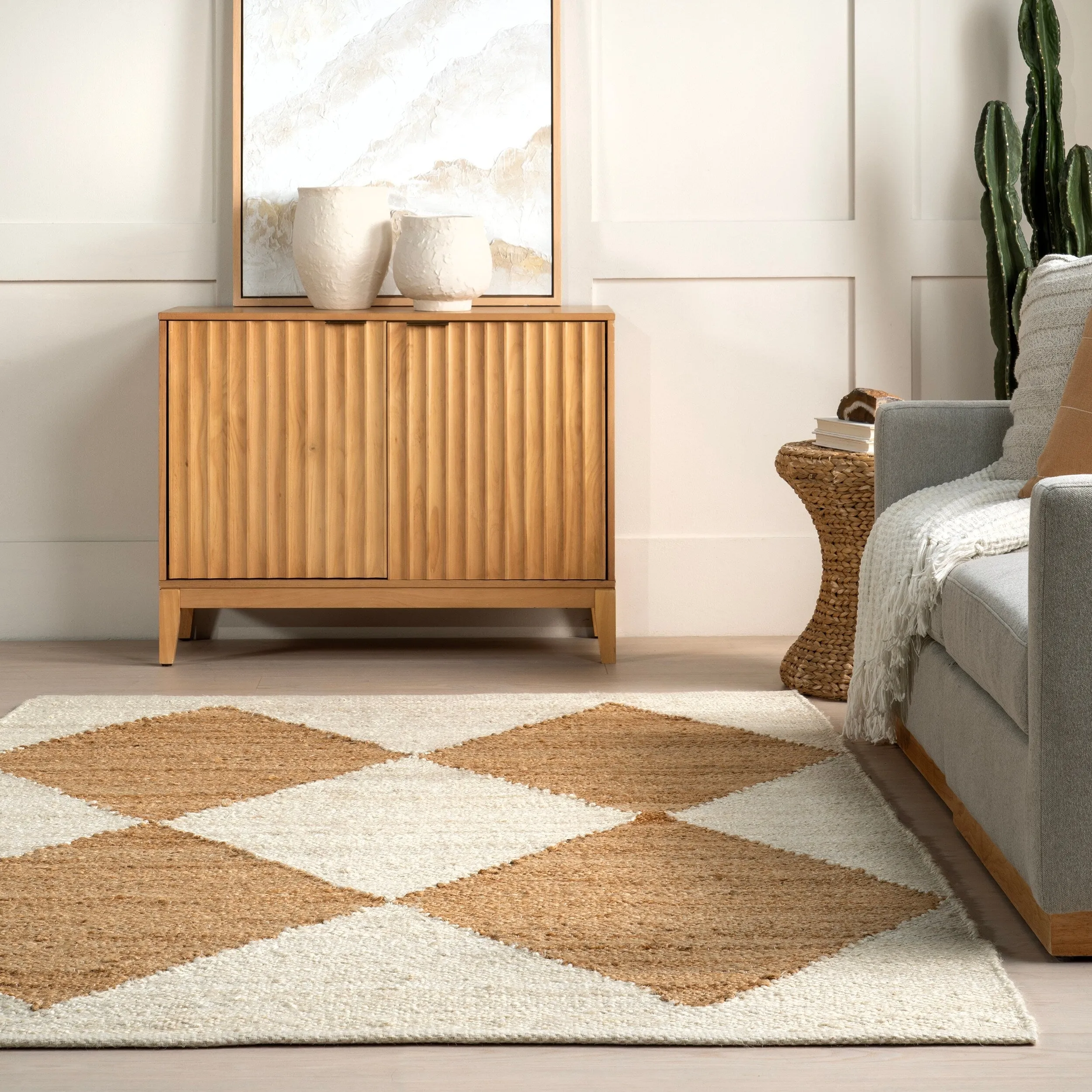 Nuloom Pandora Diamond Jute Area Rug
