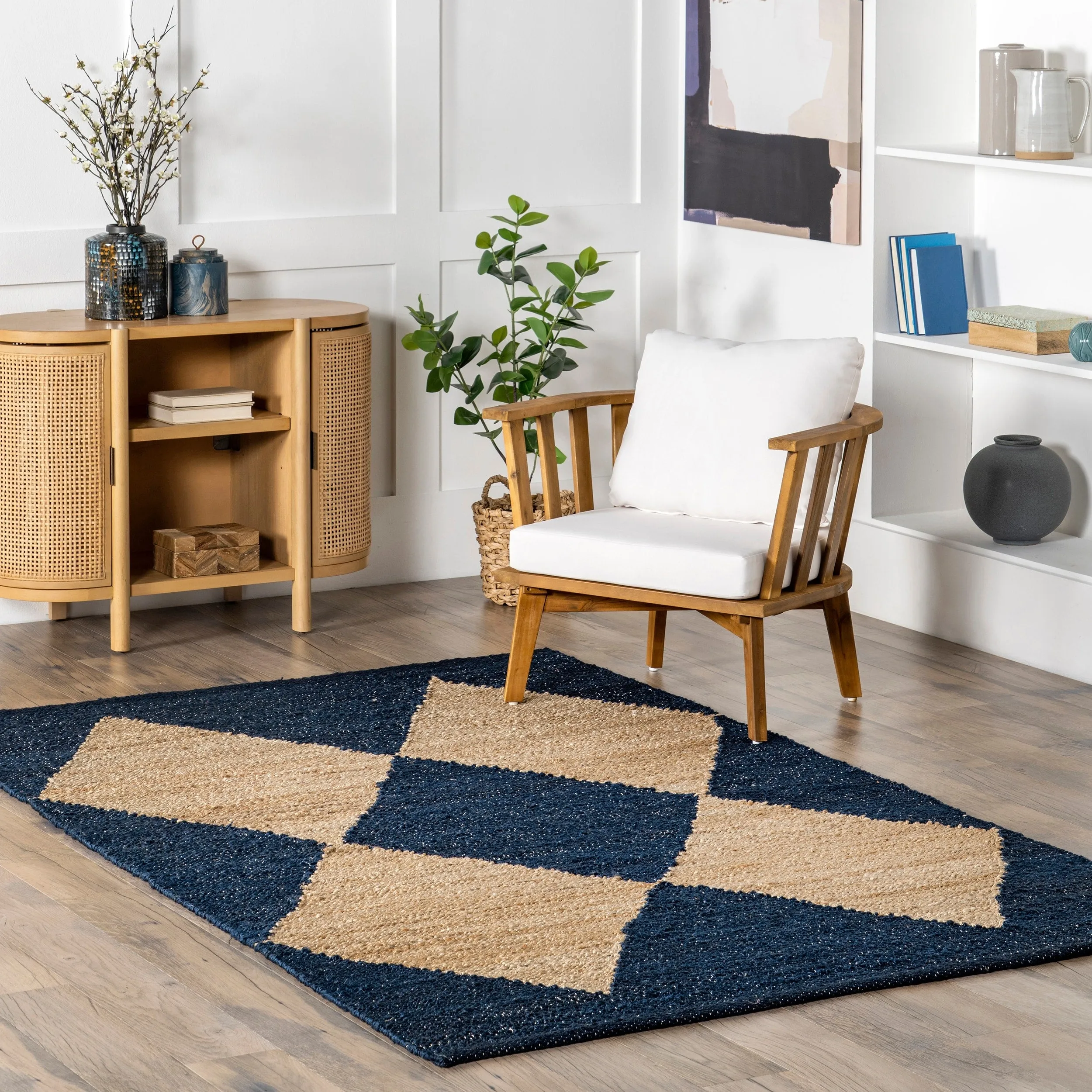 Nuloom Pandora Diamond Jute Area Rug