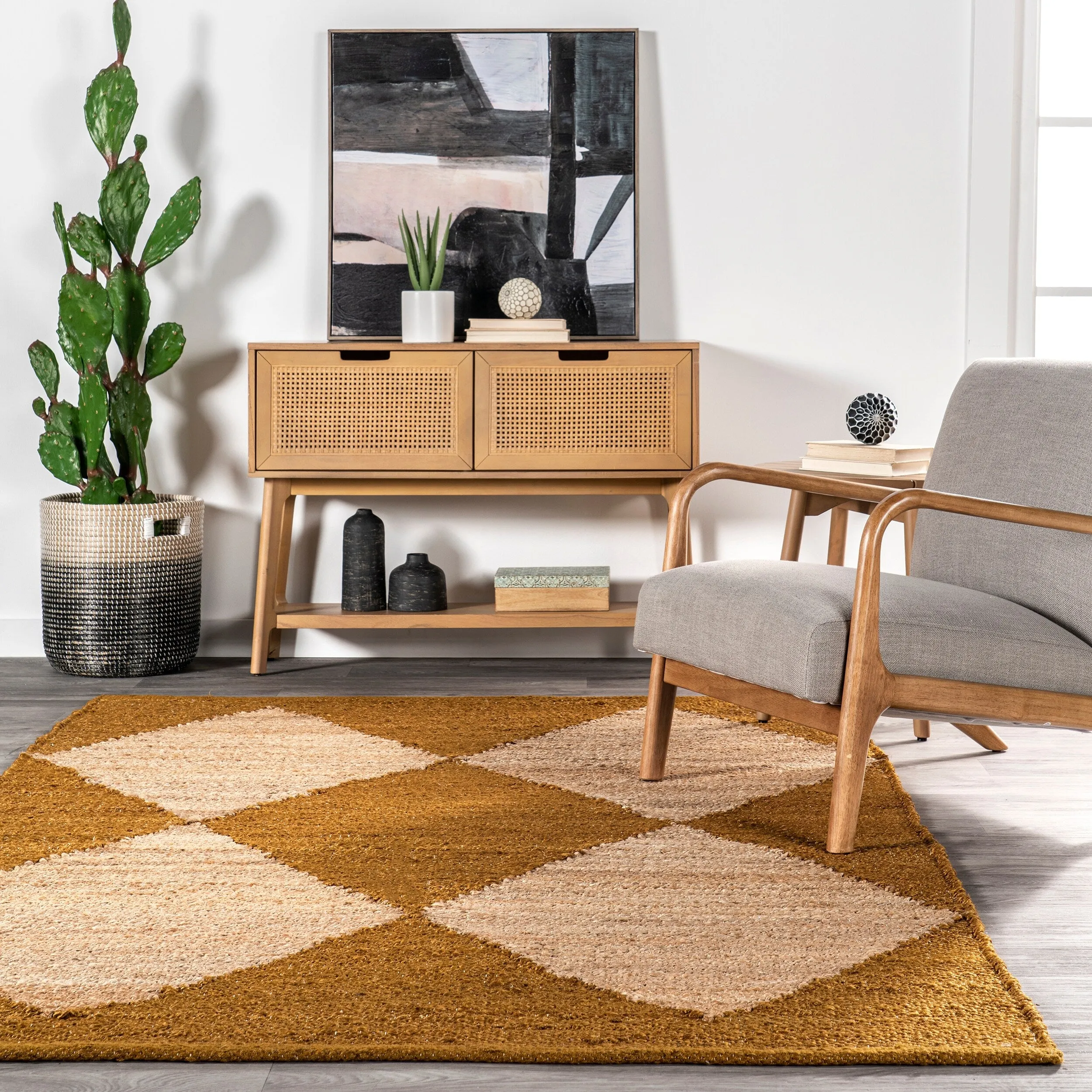 Nuloom Pandora Diamond Jute Area Rug