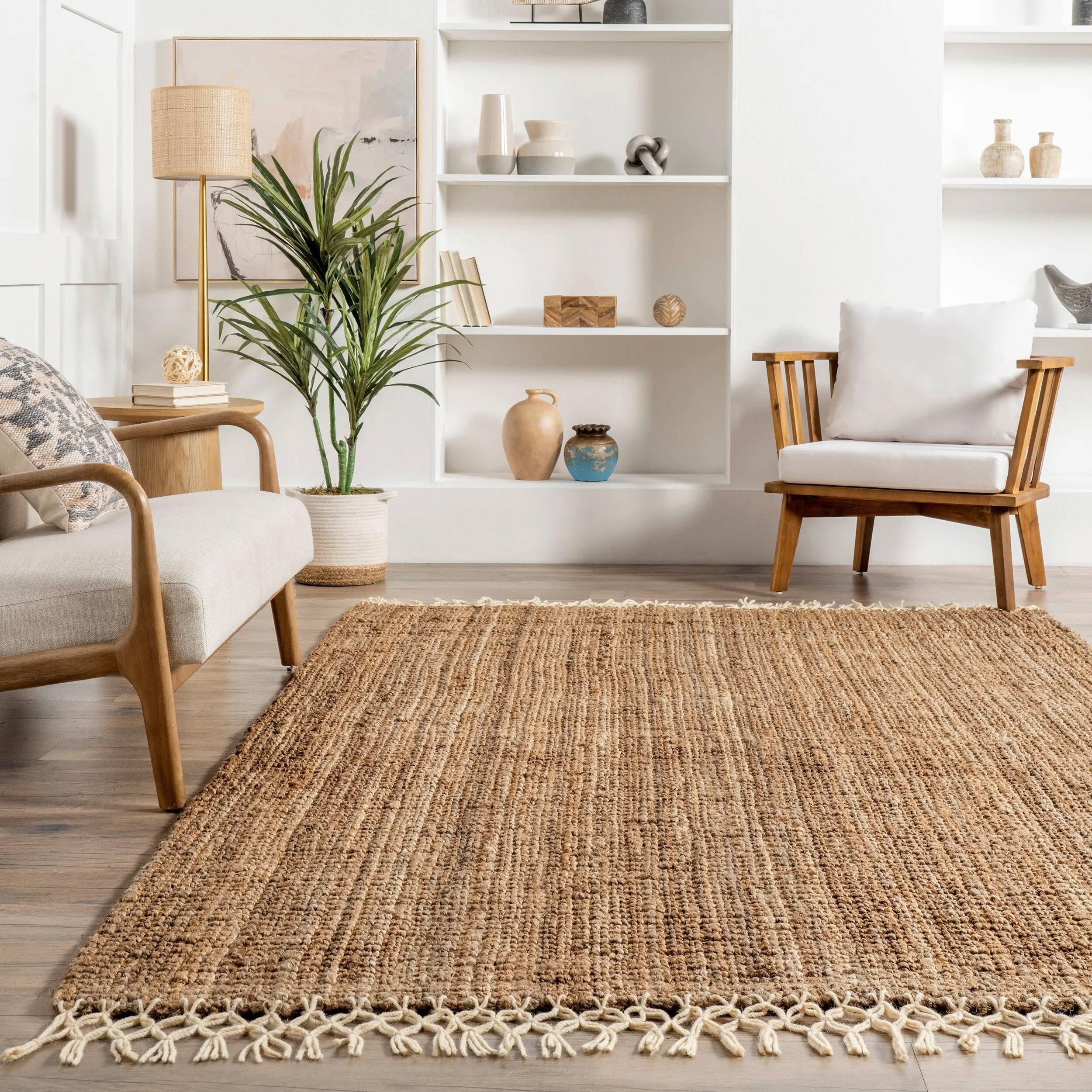 Nuloom Raleigh Farmhouse Jute Tasseled Area Rug