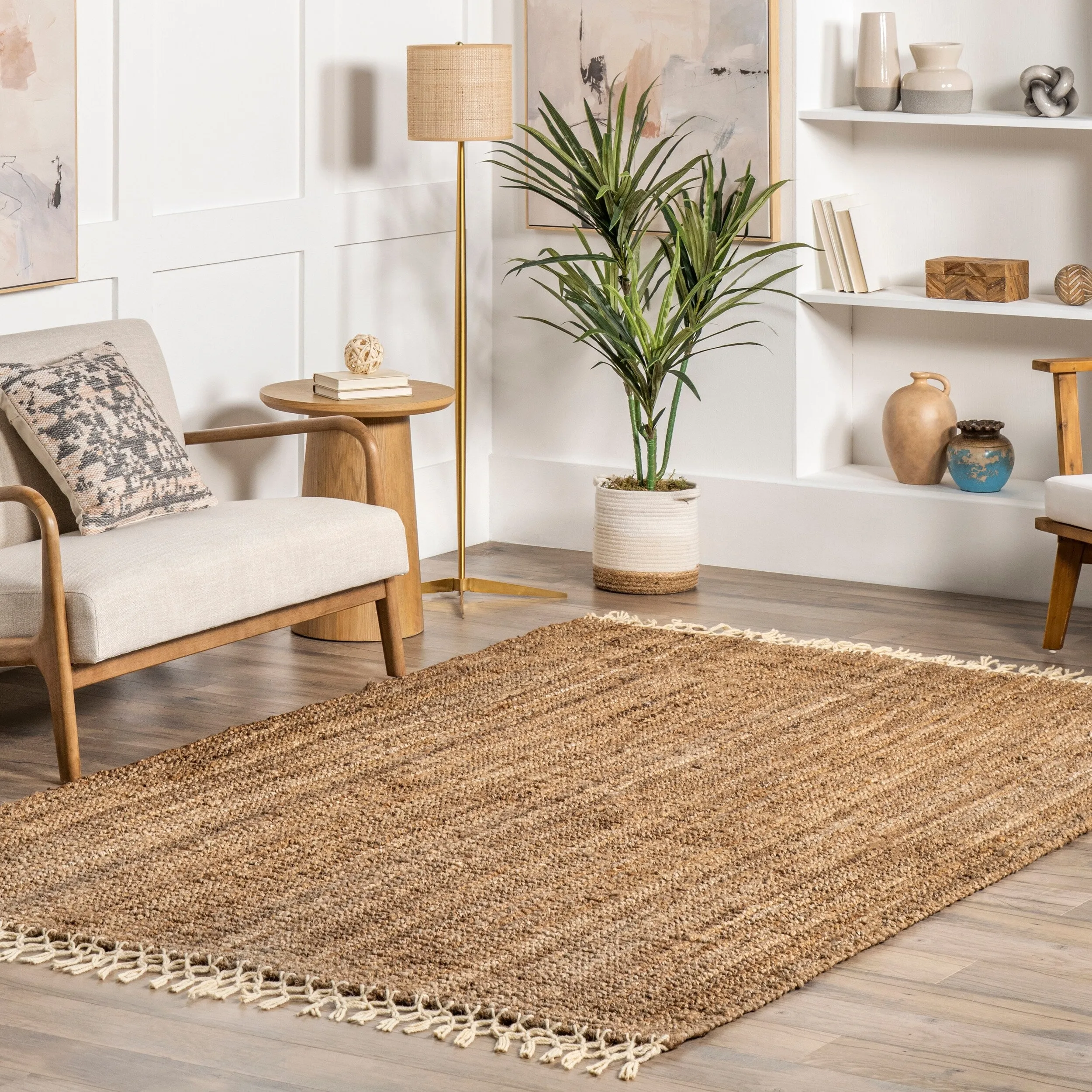 Nuloom Raleigh Farmhouse Jute Tasseled Area Rug