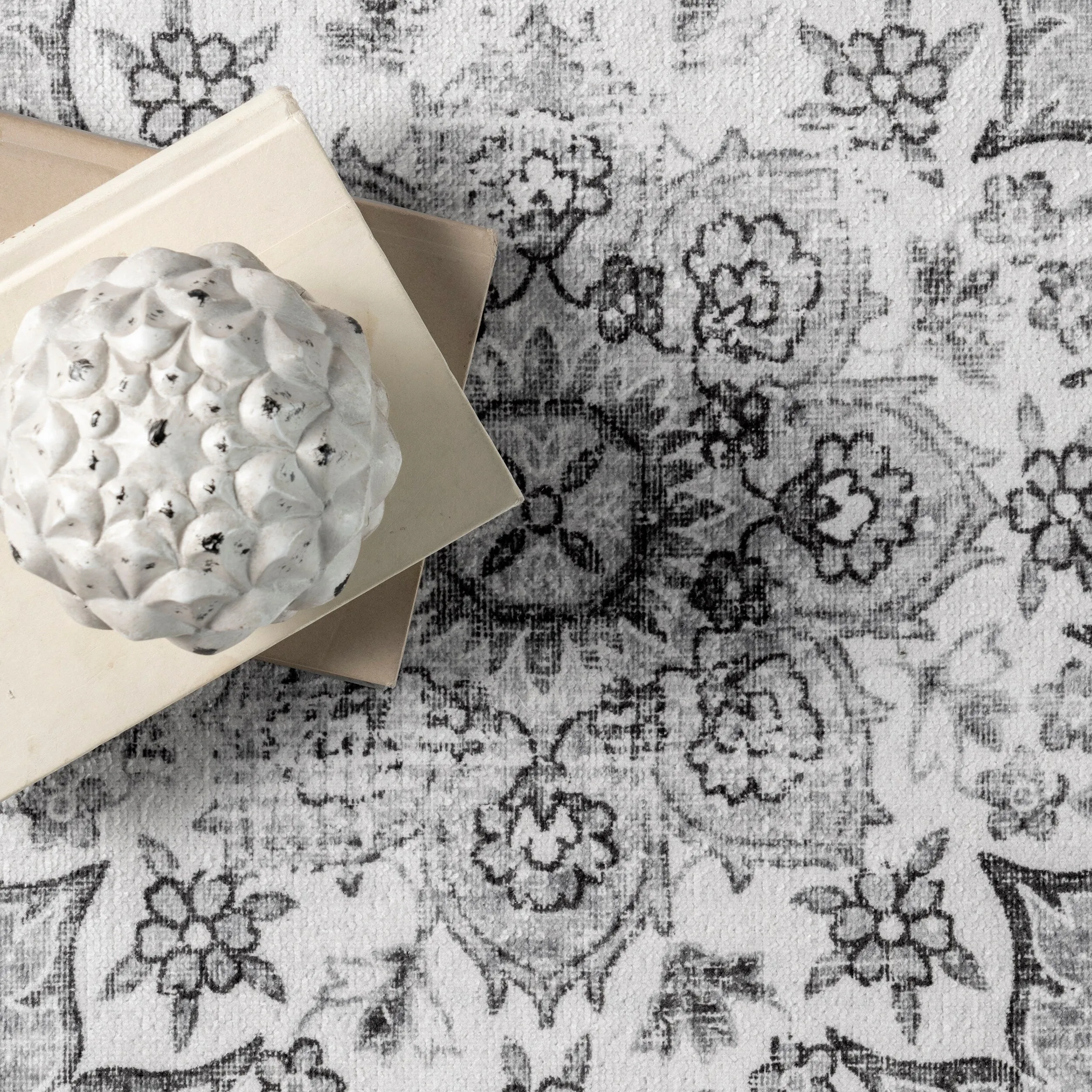 Nuloom Ren SpinClean Vintage Floral Machine Washable Area Rug