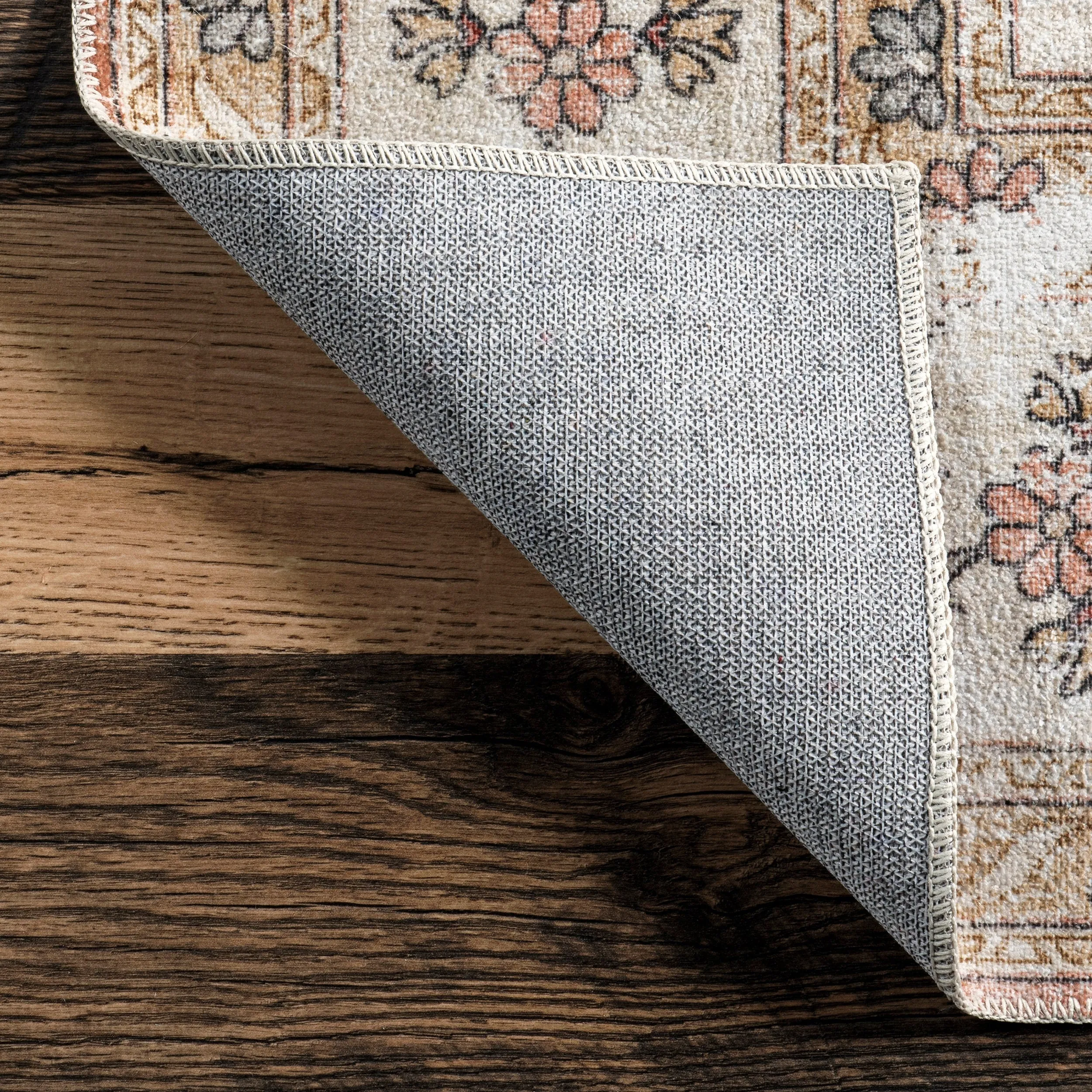 Nuloom Ren SpinClean Vintage Floral Machine Washable Area Rug