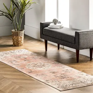 Nuloom Ren SpinClean Vintage Floral Machine Washable Area Rug