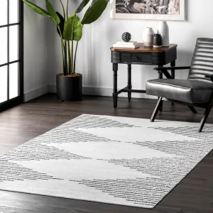Nuloom Romina SpinClean Machine Washable Diamond Stripes Area Rug