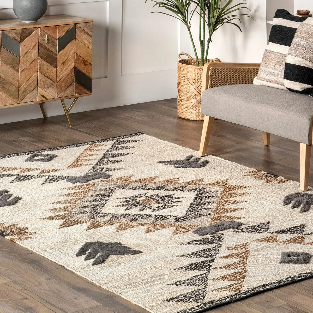 Nuloom Rosanna Southwestern Symbols Jute Area Rug