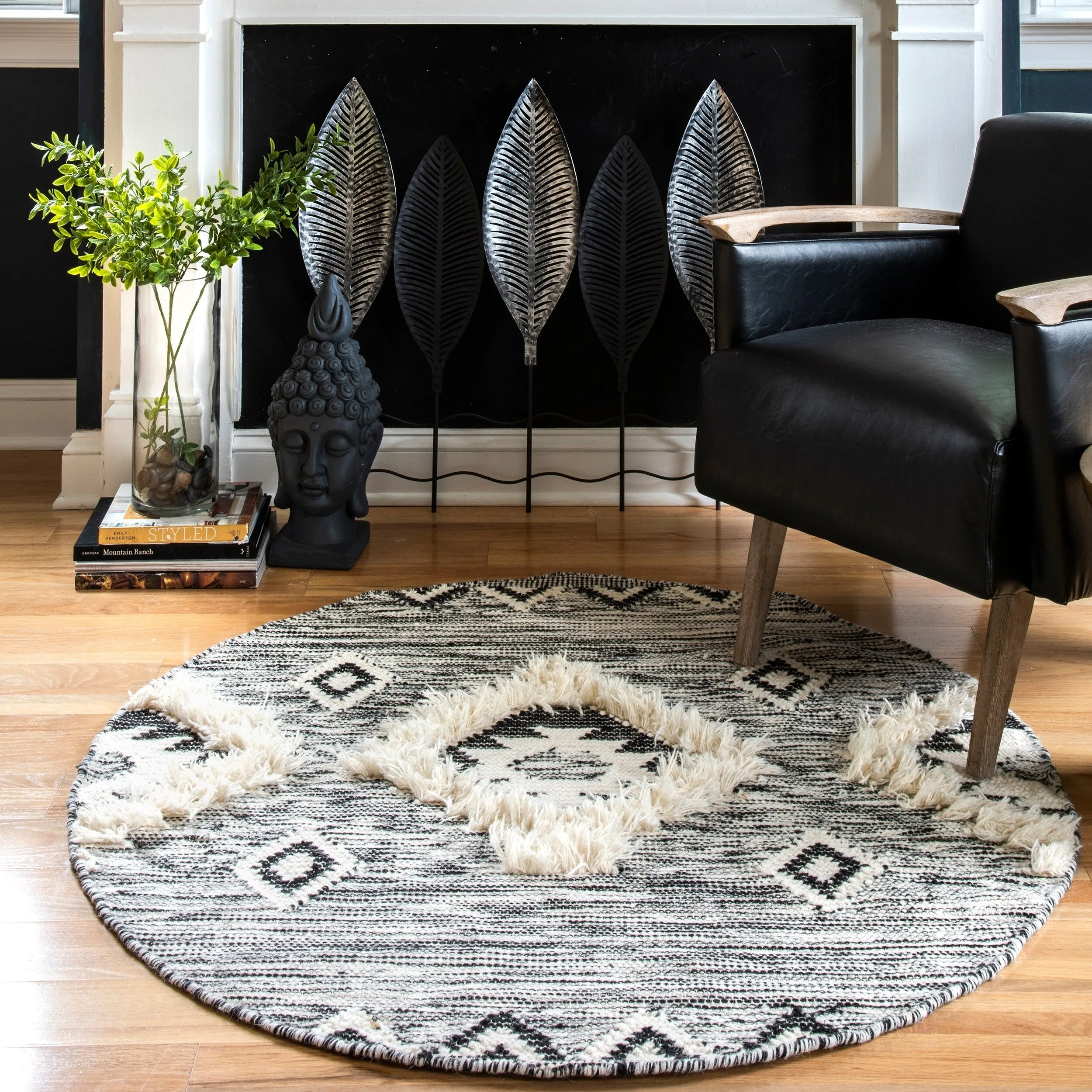 Nuloom Savannah Moroccan Tasseled Wool Area Rug