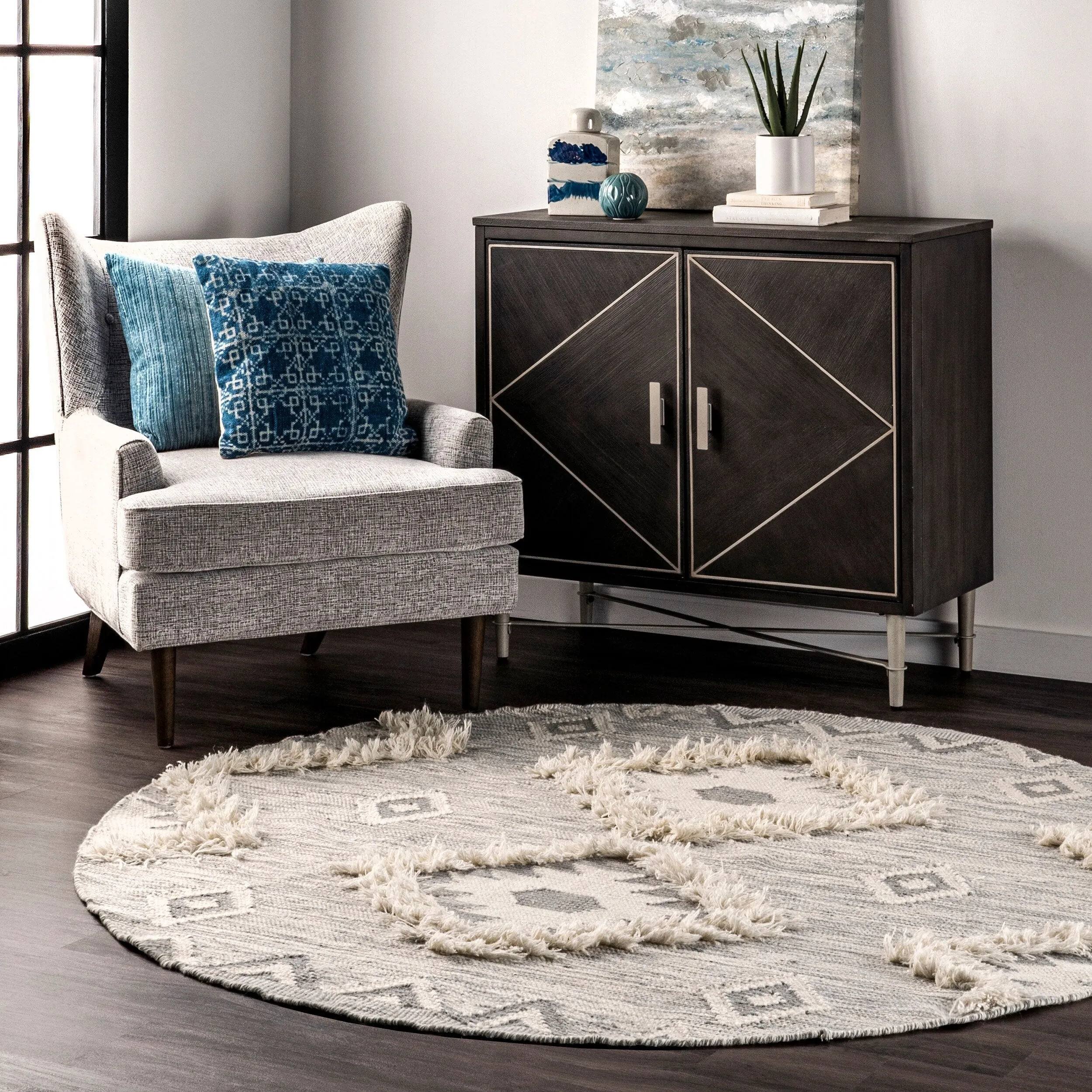 Nuloom Savannah Moroccan Tasseled Wool Area Rug