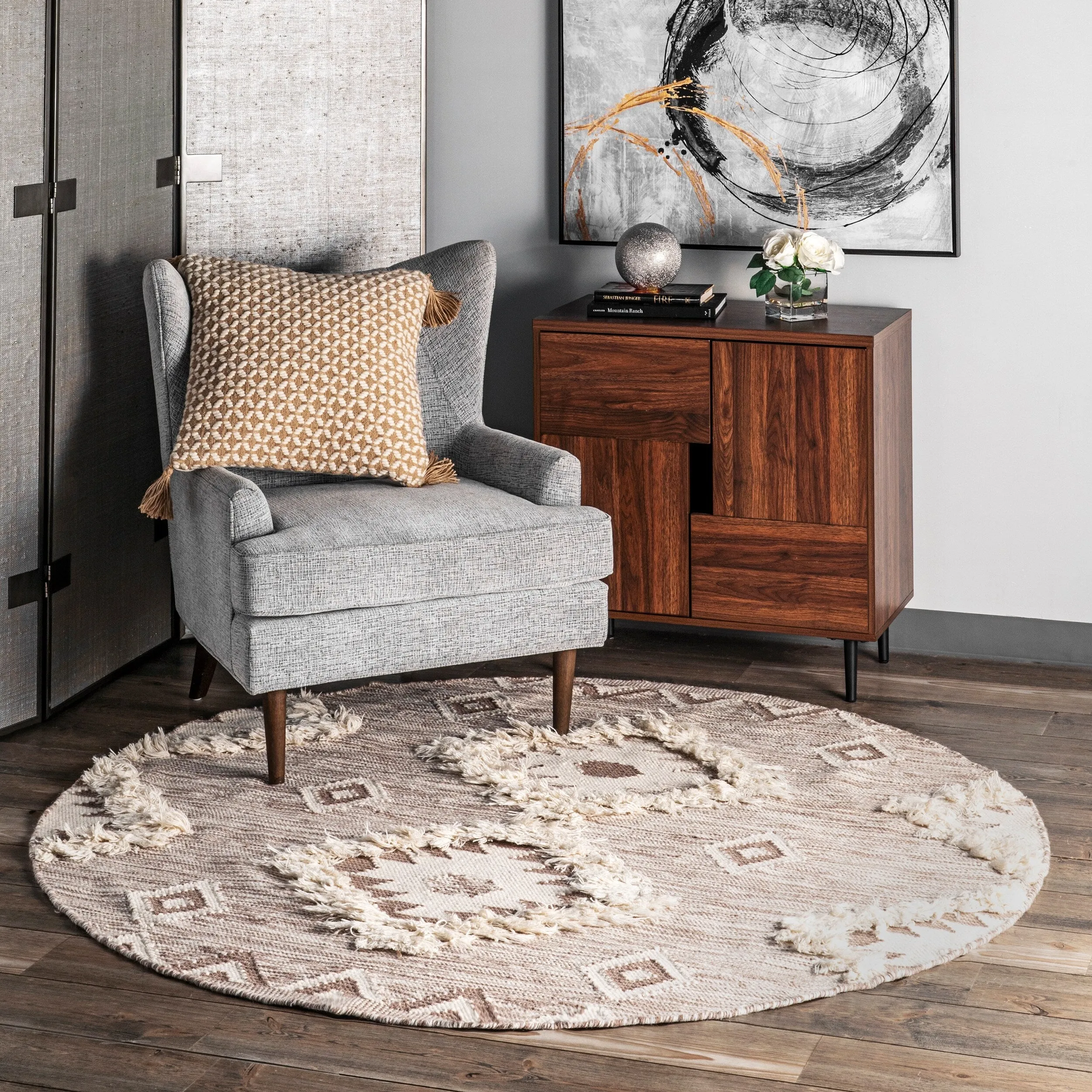 Nuloom Savannah Moroccan Tasseled Wool Area Rug