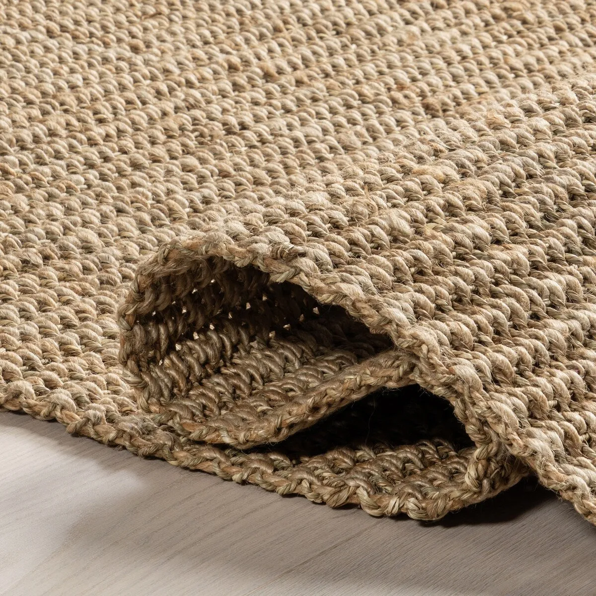 Nuloom Solveig Farmhouse Jute and Seagrass Tasseled Area Rug