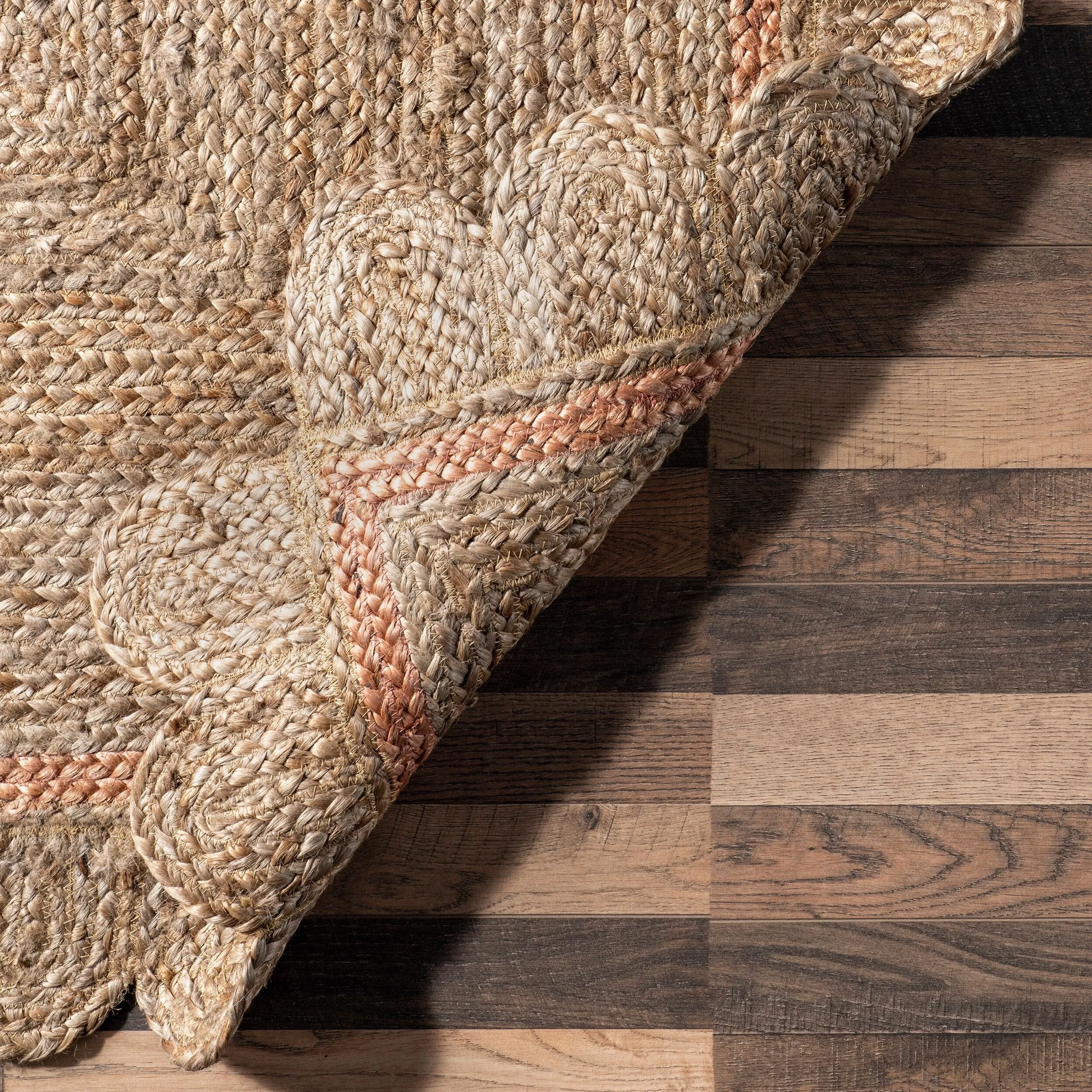 Nuloom Tera Petals Braided Jute Area Rug