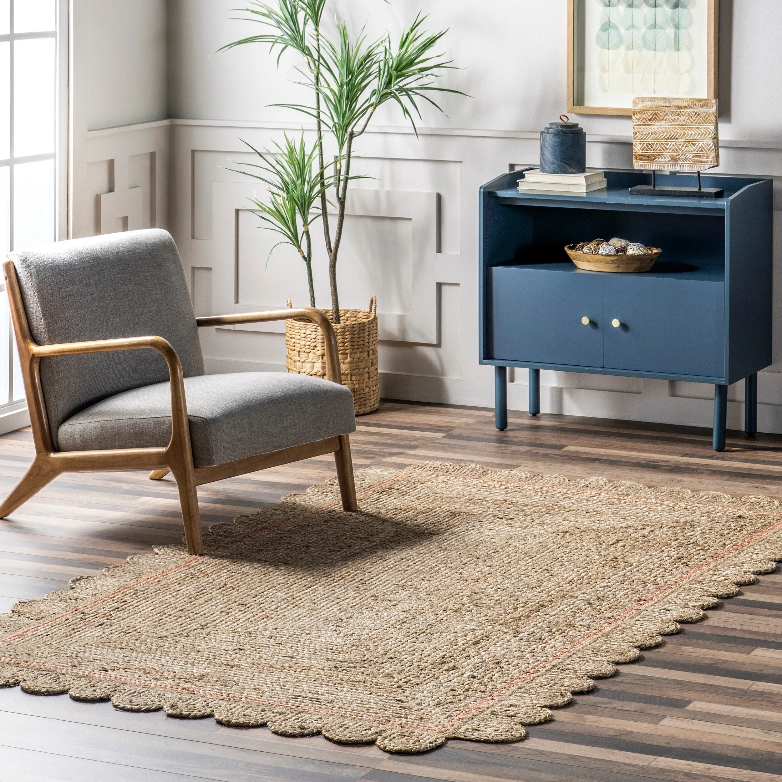 Nuloom Tera Petals Braided Jute Area Rug
