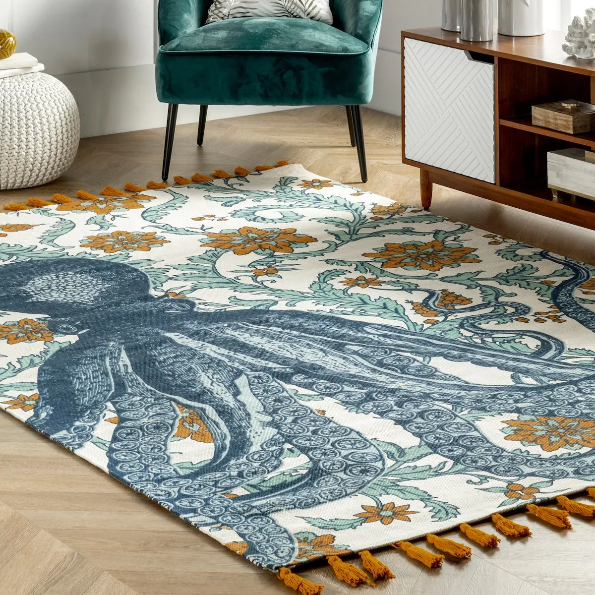 Nuloom Thomas Paul Octopus Tasseled Area Rug
