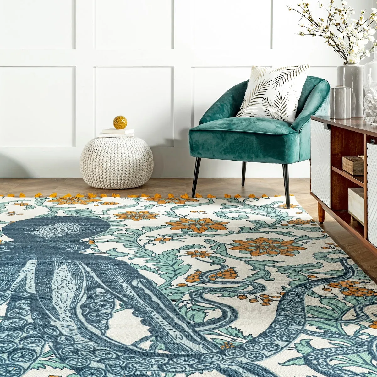 Nuloom Thomas Paul Octopus Tasseled Area Rug