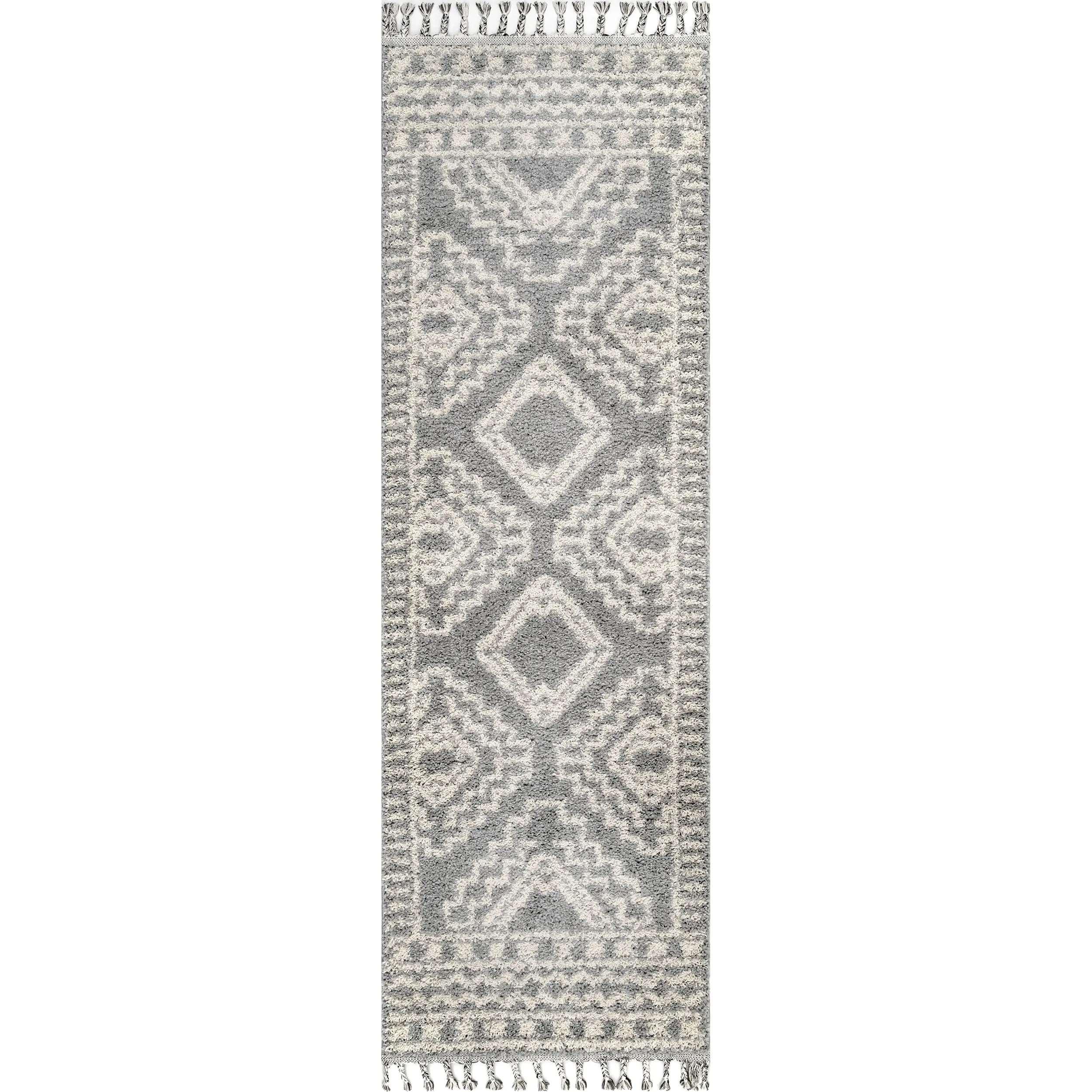 Nuloom Vasiliki Moroccan Shag Tasseled Area Rug
