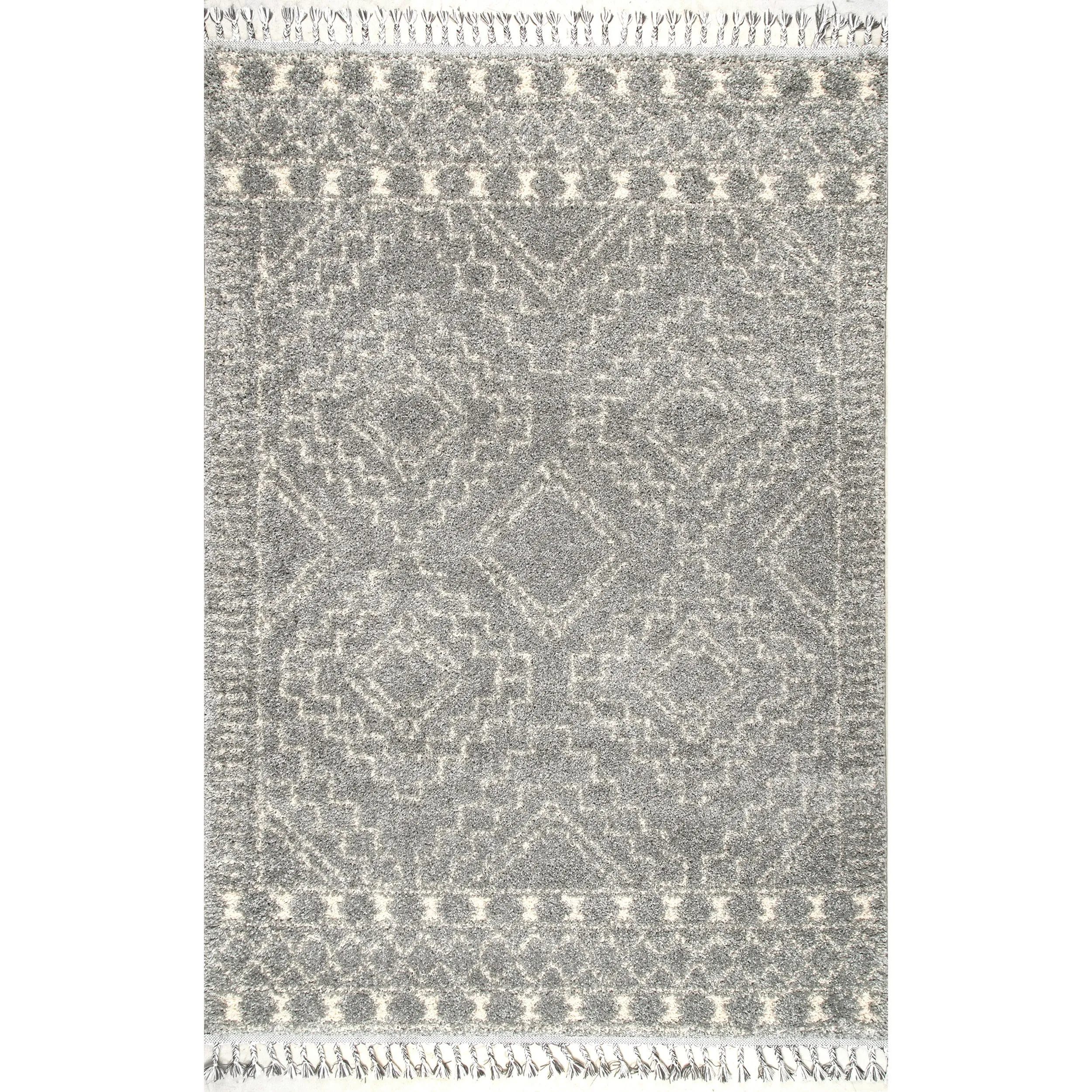 Nuloom Vasiliki Moroccan Shag Tasseled Area Rug