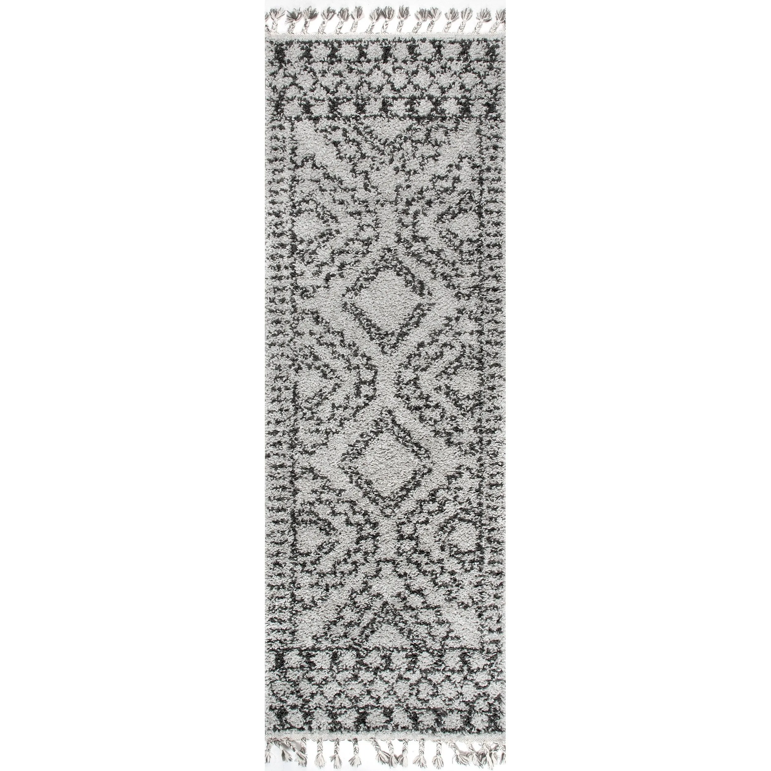 Nuloom Vasiliki Moroccan Shag Tasseled Area Rug