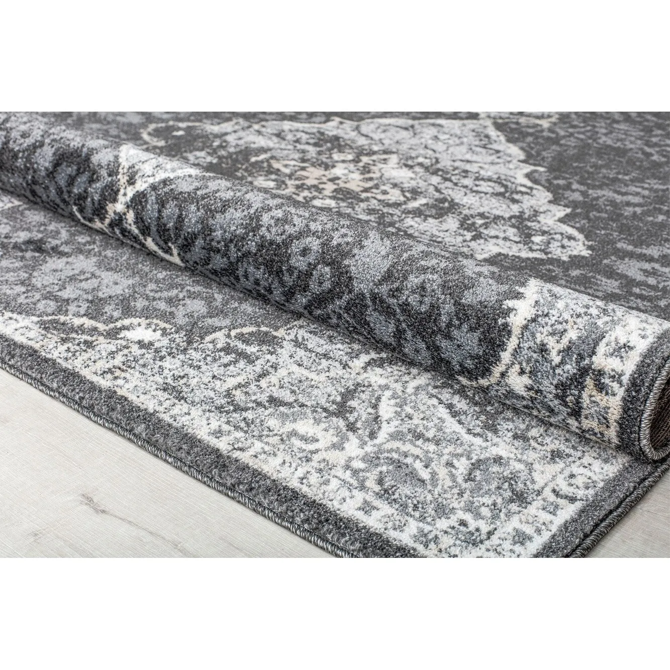 Oleander Vintage Transitional Pink Amaranth Medallion Rug