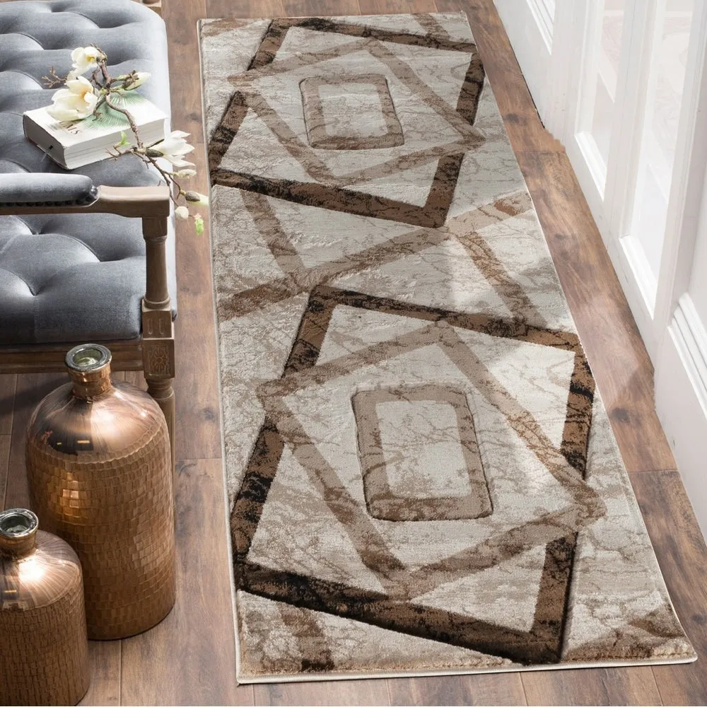 Orelsi Beige/Cream Contemporary Area Rug