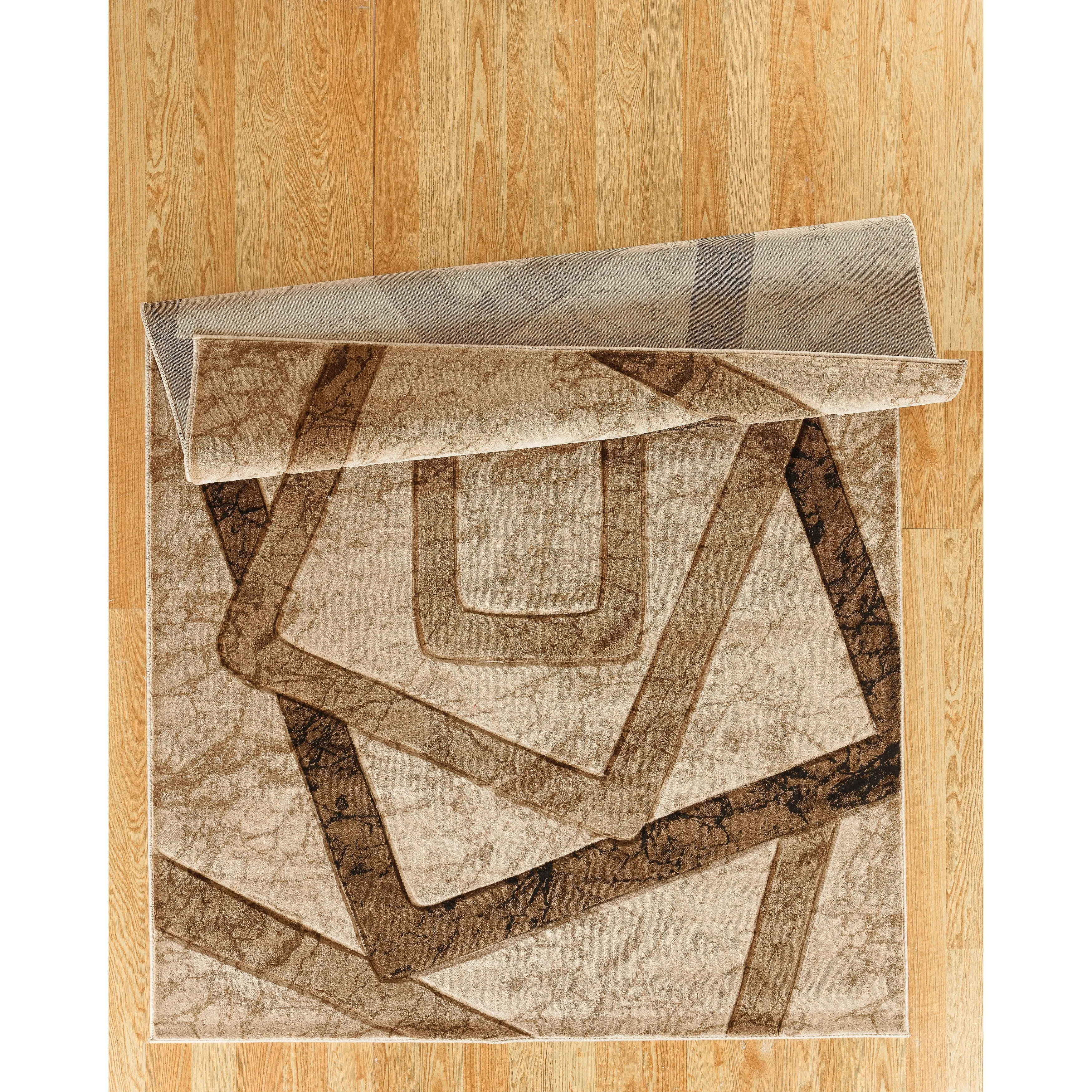 Orelsi Beige/Cream Contemporary Area Rug