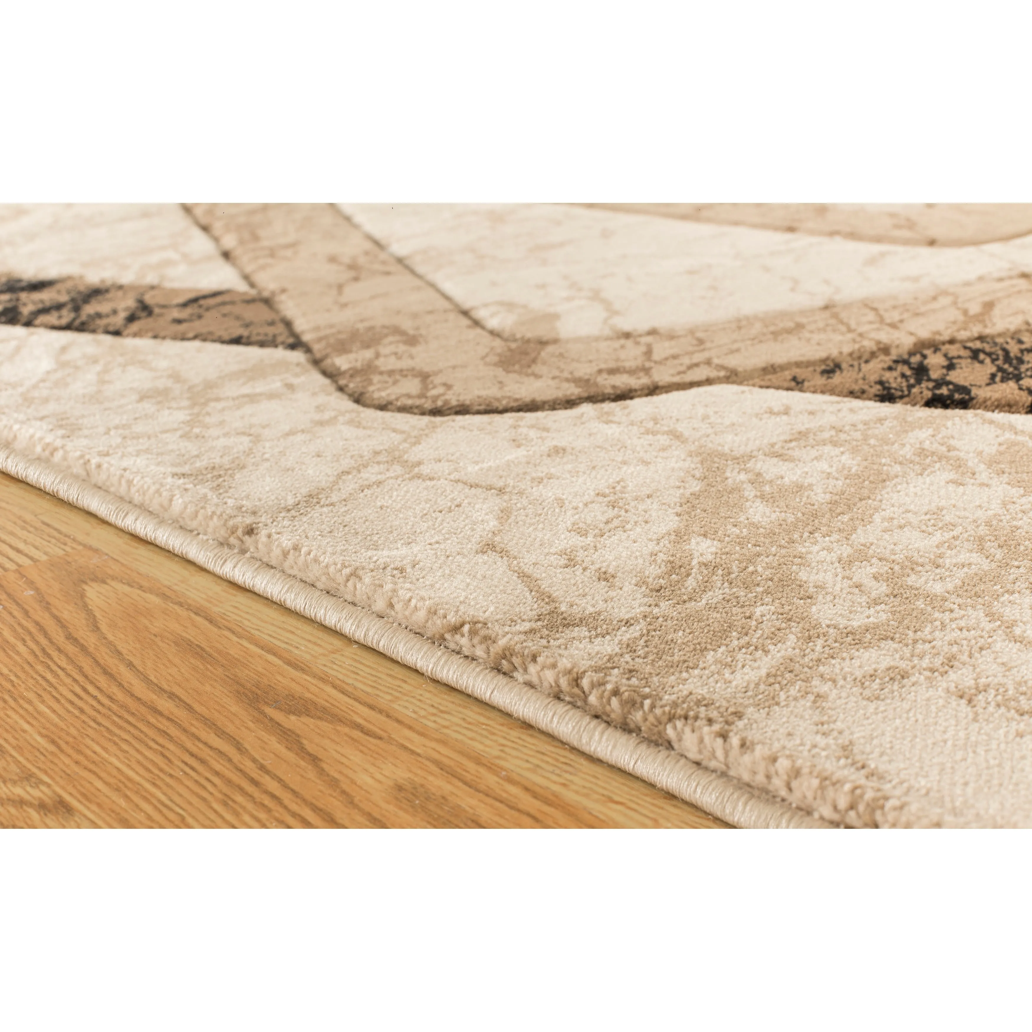 Orelsi Beige/Cream Contemporary Area Rug