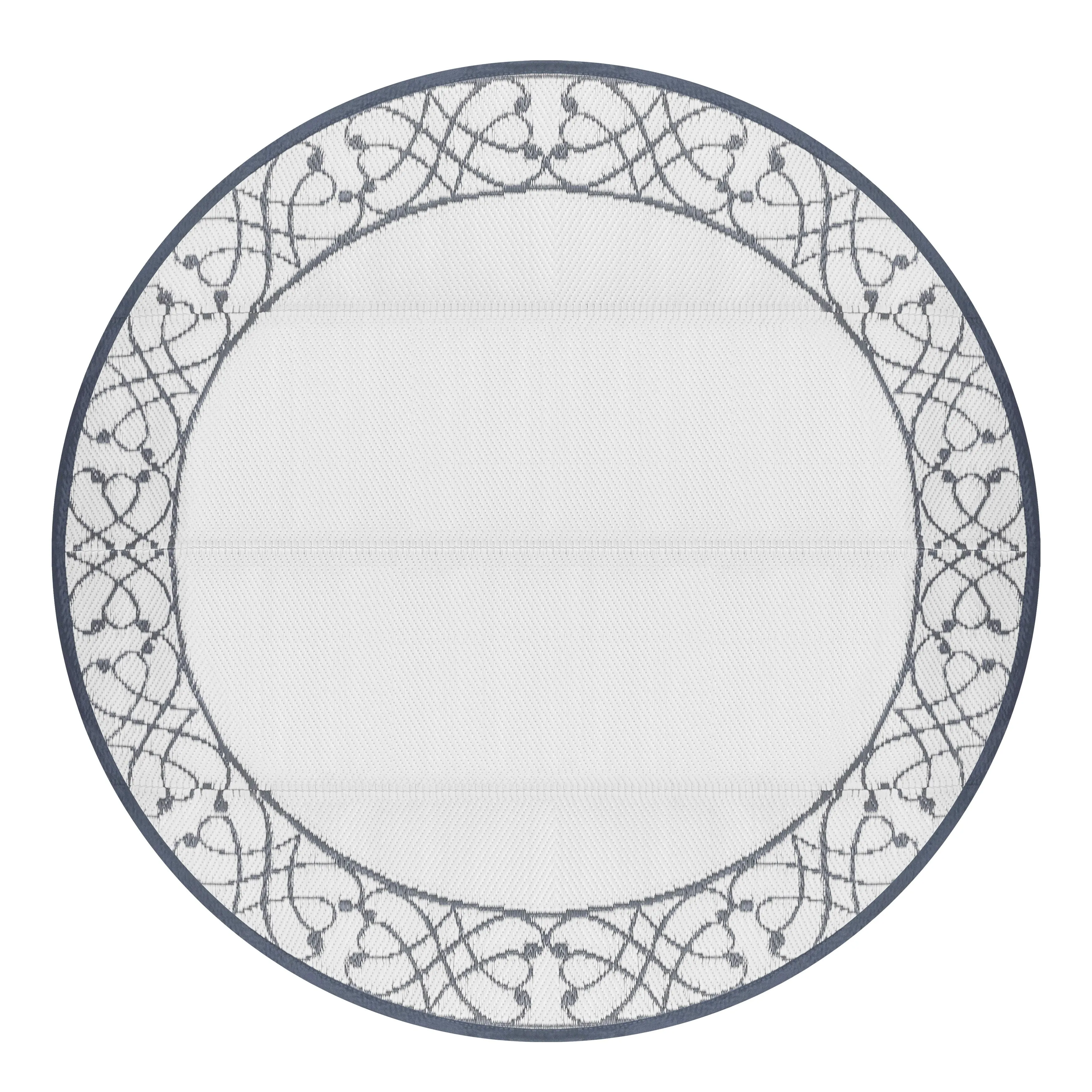 Outdoor5' x 5' Plastic Straw Reversible Rug for Decoration Garden. Backyard. Balcony