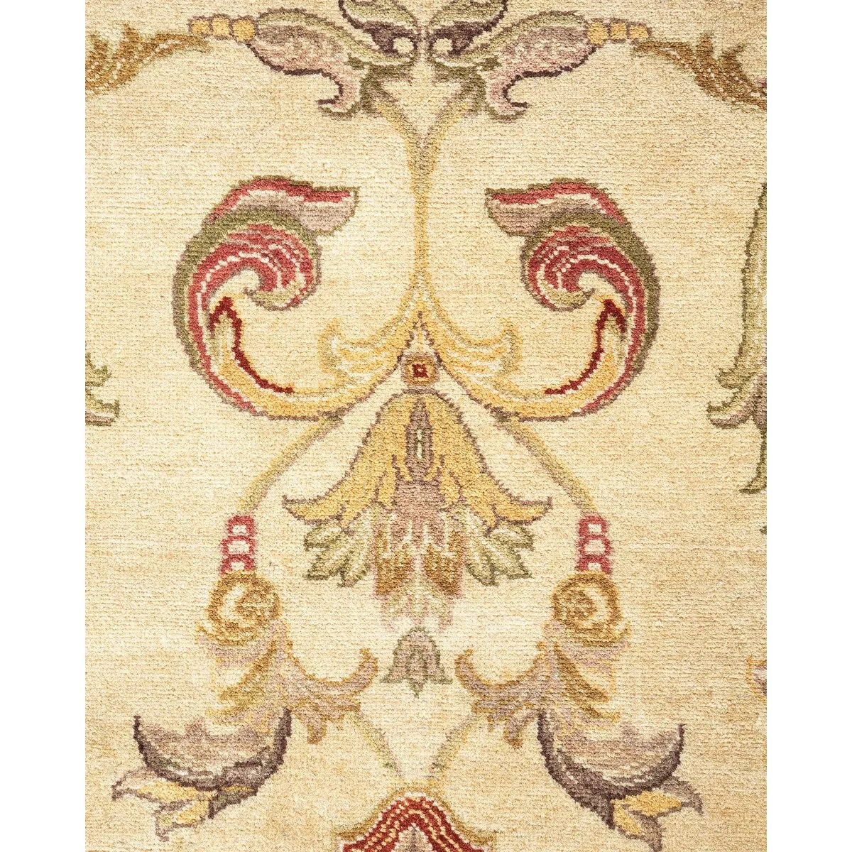 Overton Hand Knotted Wool Vintage Inspired Traditional Mogul Ivory Area Rug - 8 x 10