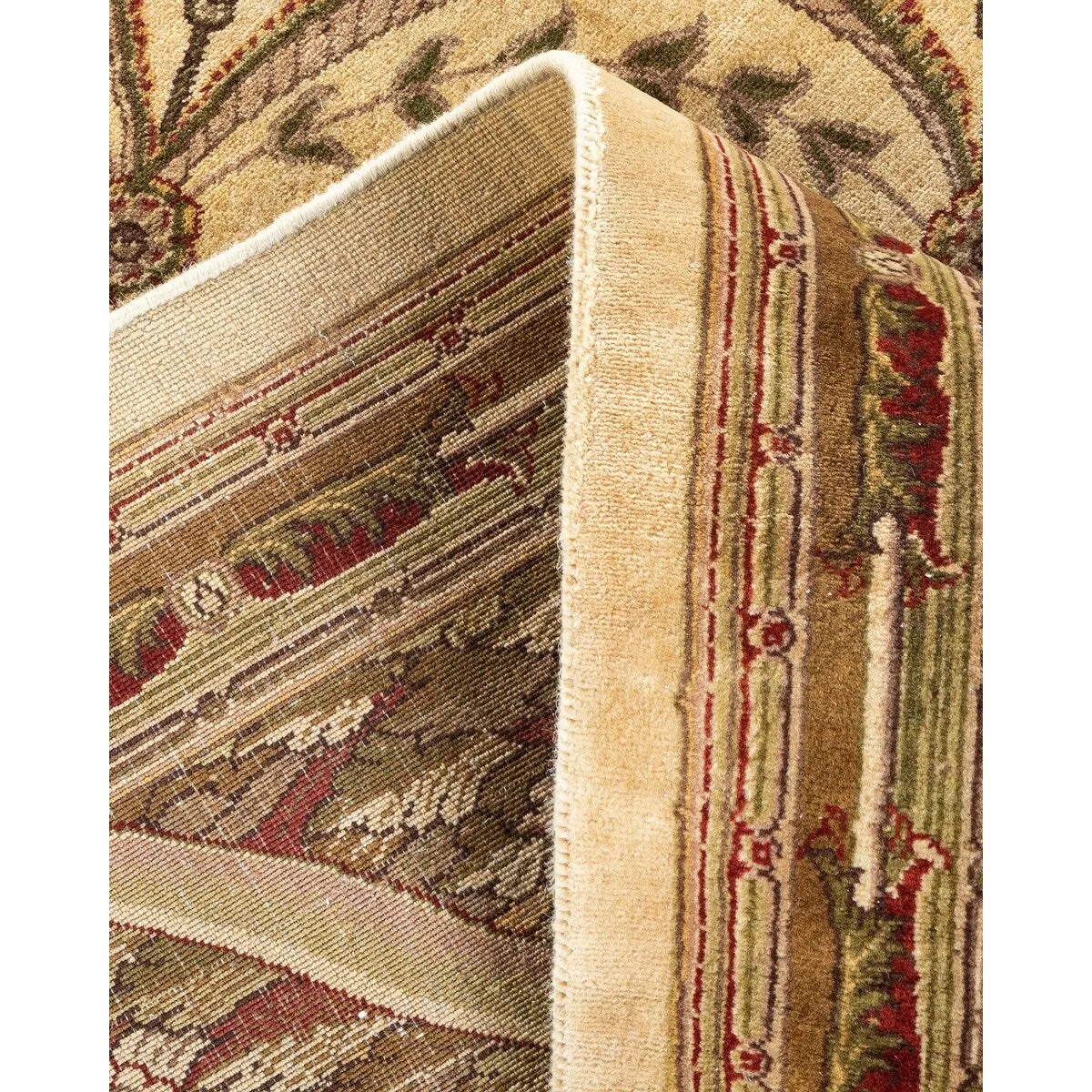 Overton Hand Knotted Wool Vintage Inspired Traditional Mogul Ivory Area Rug - 8 x 10