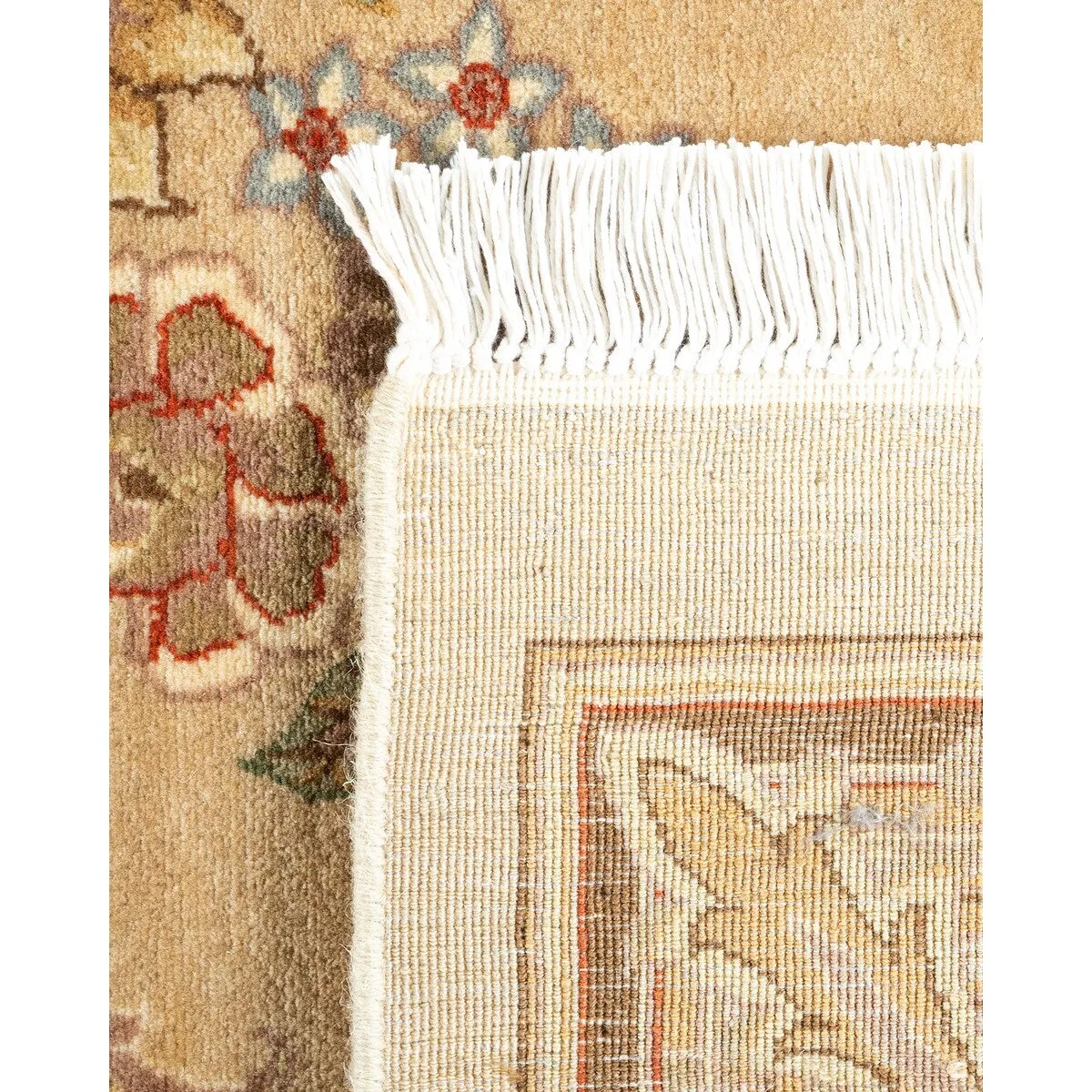 Overton Hand Knotted Wool Vintage Inspired Traditional Mogul Yellow Area Rug - 8 x 10