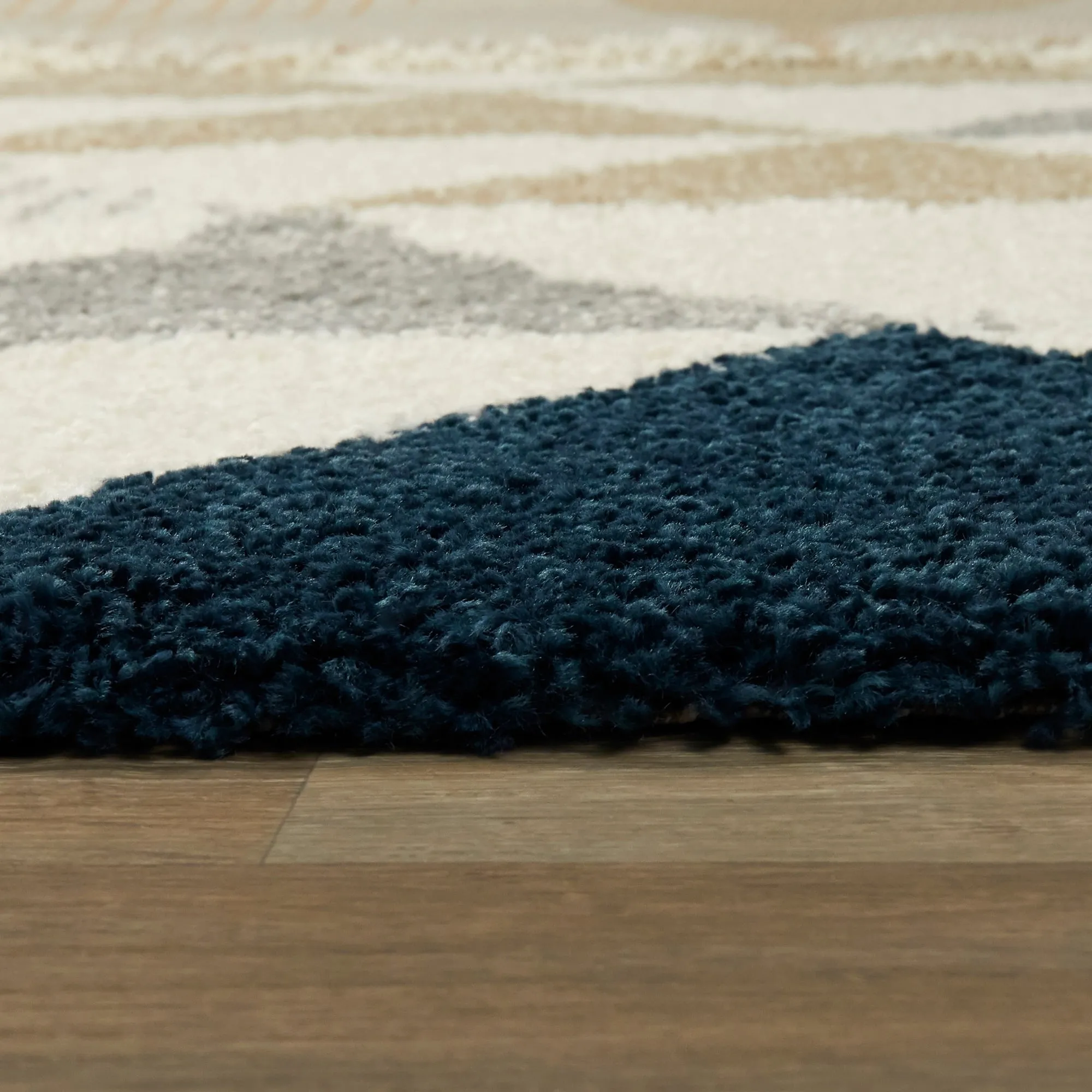 Parler Modern Berber Shag Geometric Area Rug