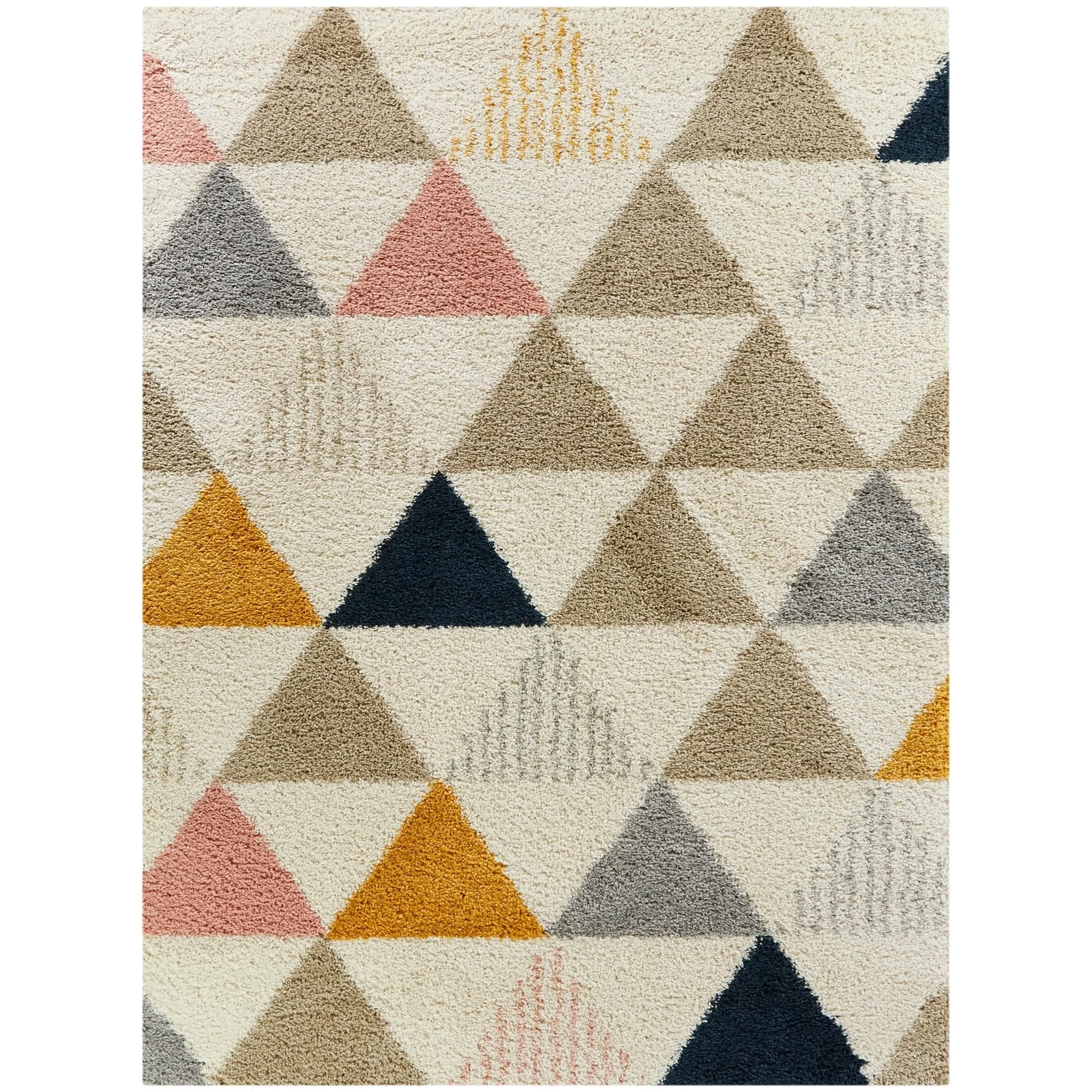 Parler Modern Berber Shag Geometric Area Rug