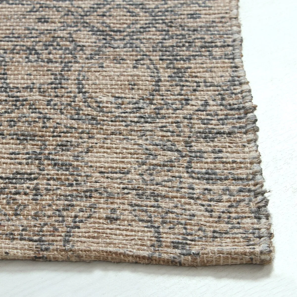 Patina Vie Maison Hand Woven Boho Cotton and Jute Rug