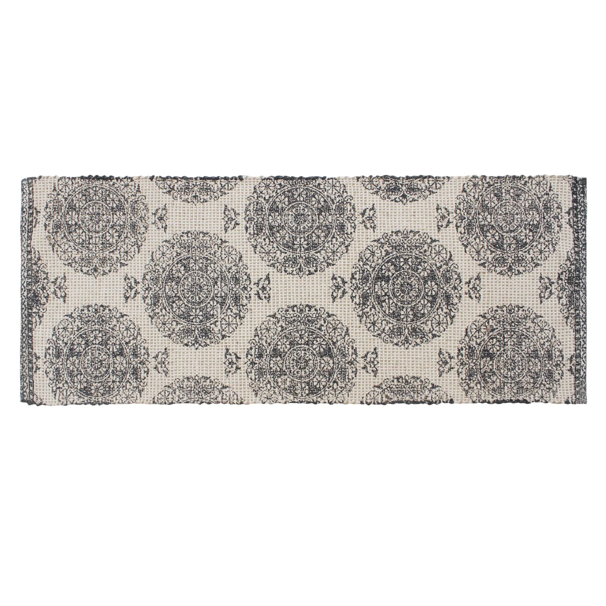 Patina Vie Maison Hand Woven Boho Cotton and Jute Rug
