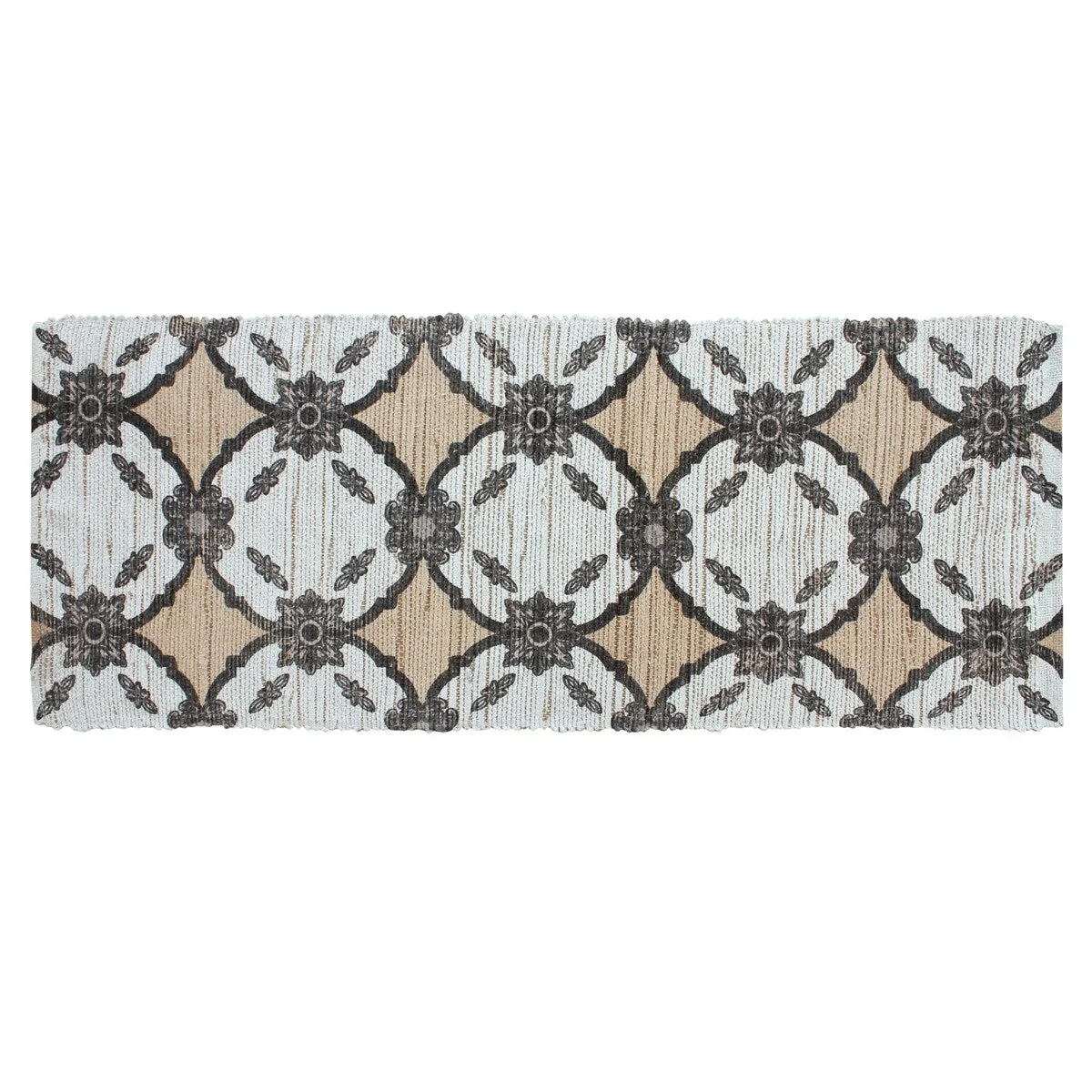 Patina Vie Maison Hand Woven Boho Cotton and Jute Rug