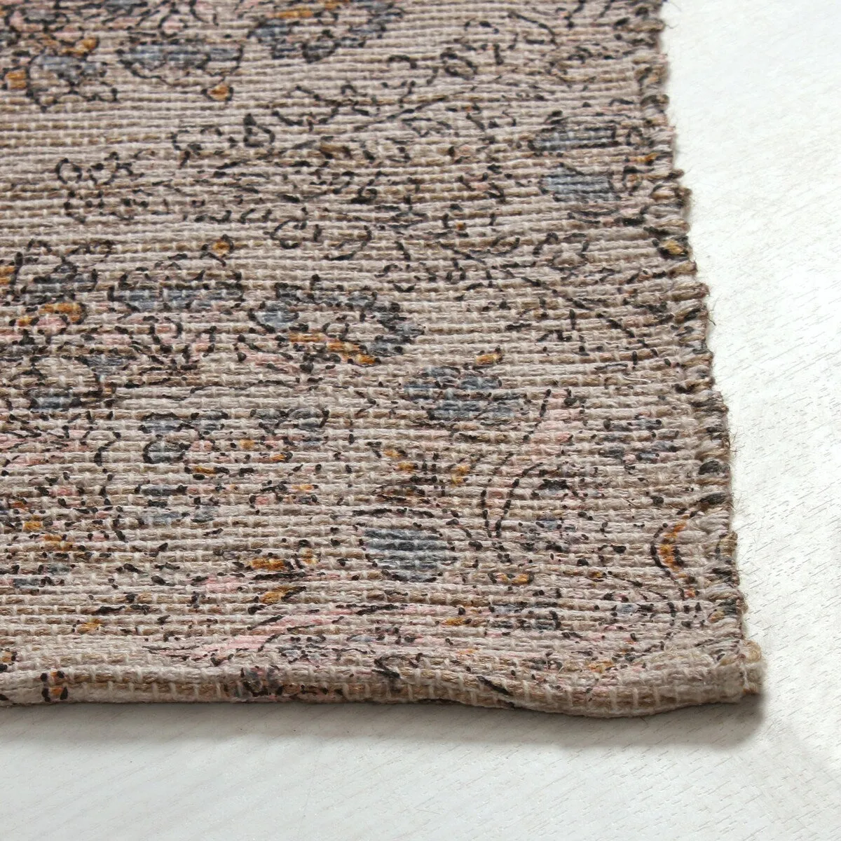 Patina Vie Maison Hand Woven Boho Cotton and Jute Rug
