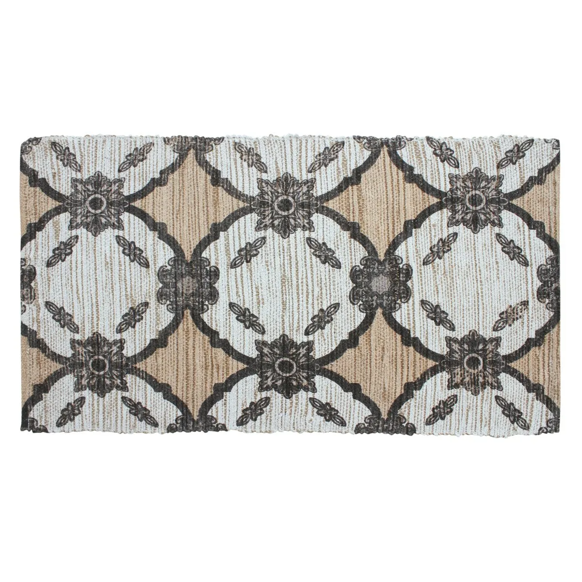 Patina Vie Maison Hand Woven Boho Cotton and Jute Rug