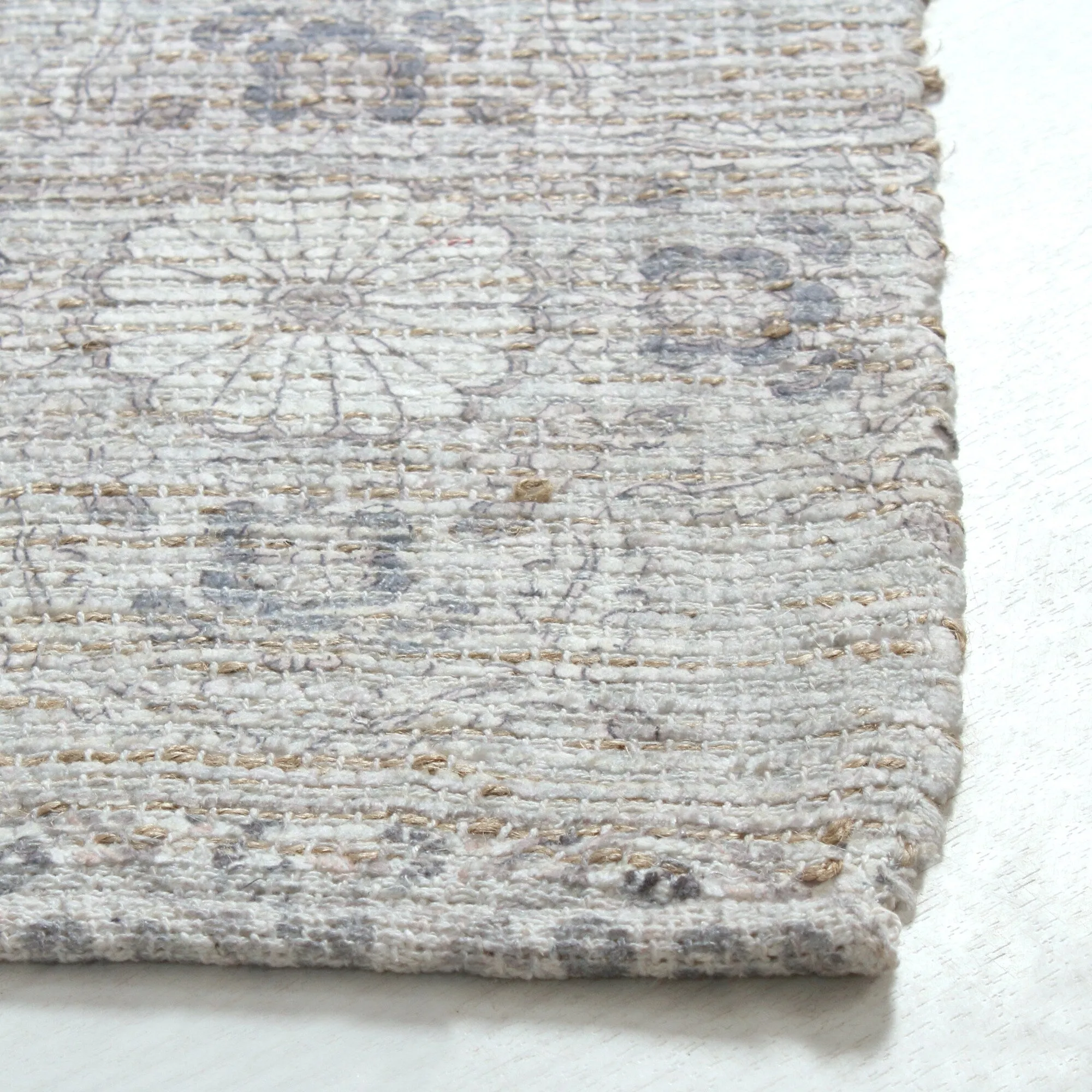 Patina Vie Maison Hand Woven Boho Cotton and Jute Rug