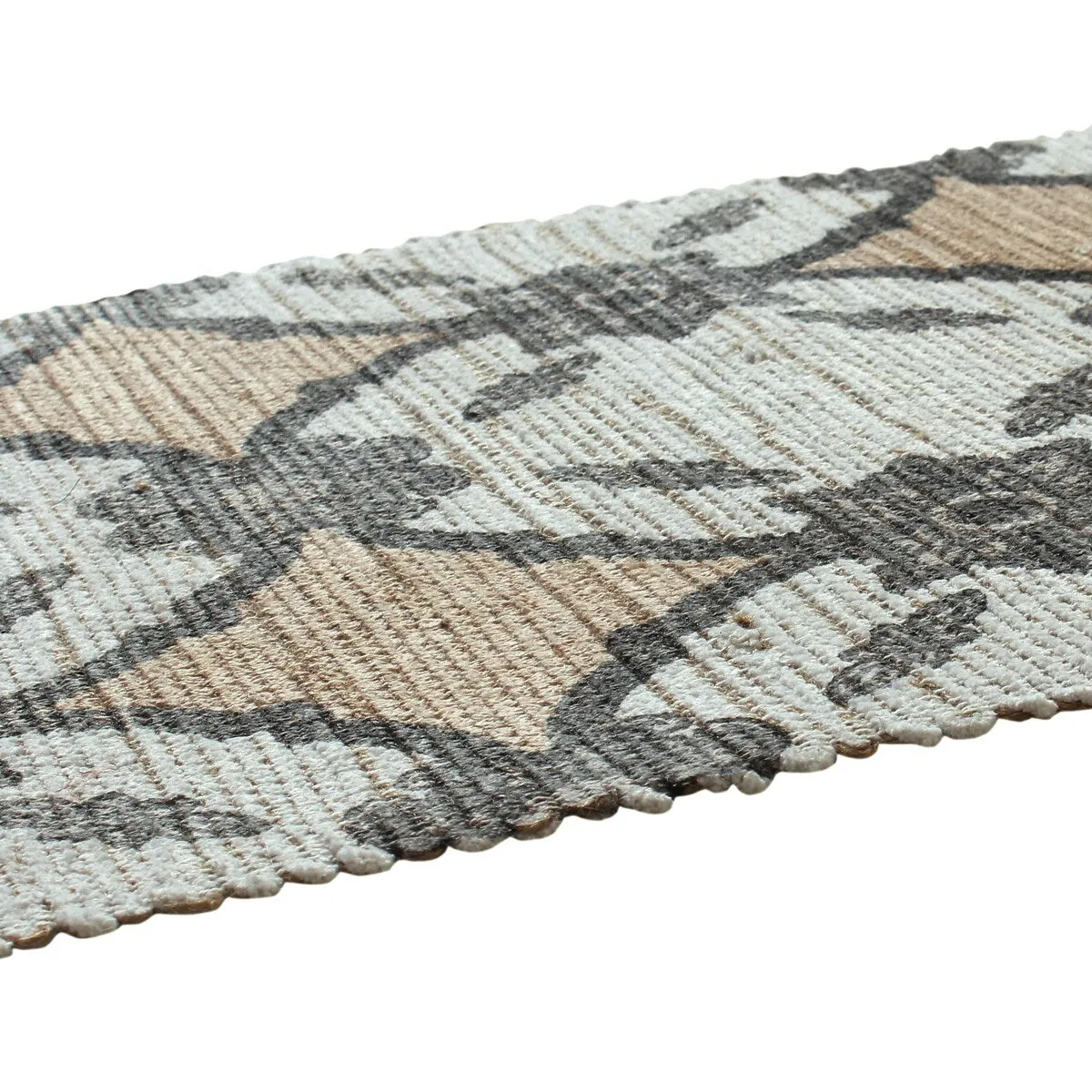 Patina Vie Maison Hand Woven Boho Cotton and Jute Rug