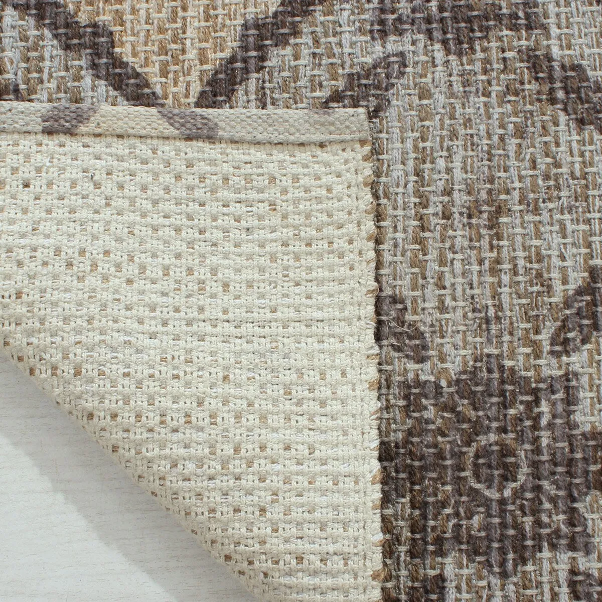 Patina Vie Maison Hand Woven Boho Cotton and Jute Rug
