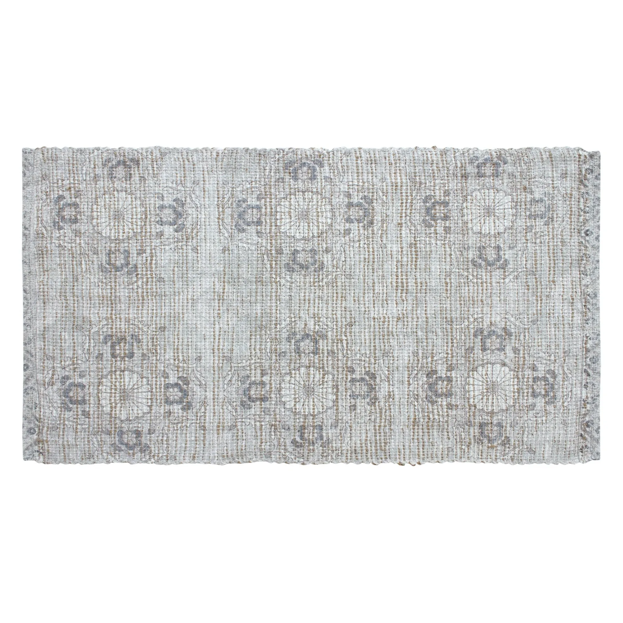 Patina Vie Maison Hand Woven Boho Cotton and Jute Rug