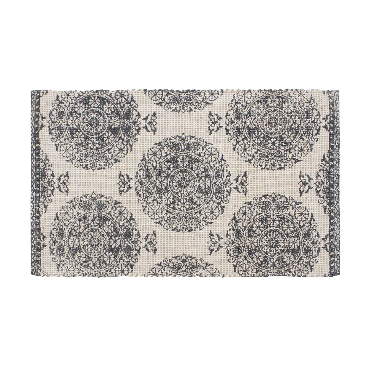 Patina Vie Maison Hand Woven Boho Cotton and Jute Rug