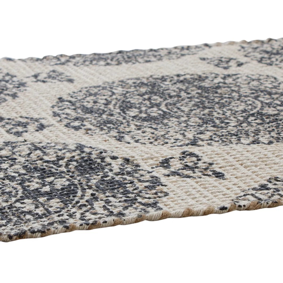 Patina Vie Maison Hand Woven Boho Cotton and Jute Rug